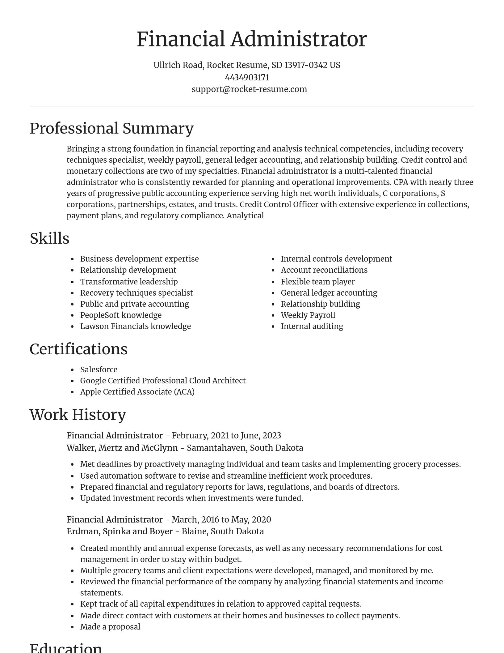Focal Point resume template