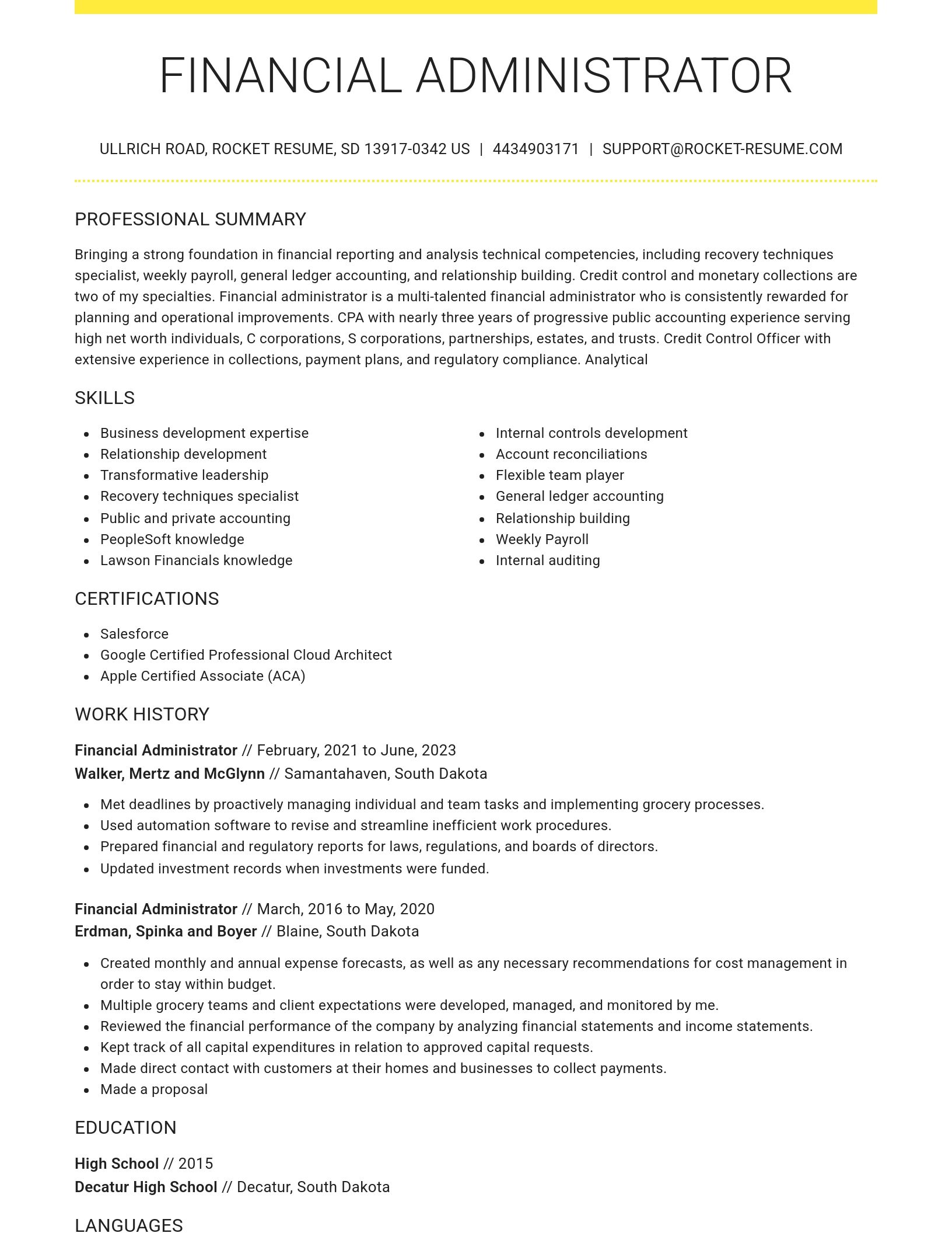 Grand resume template