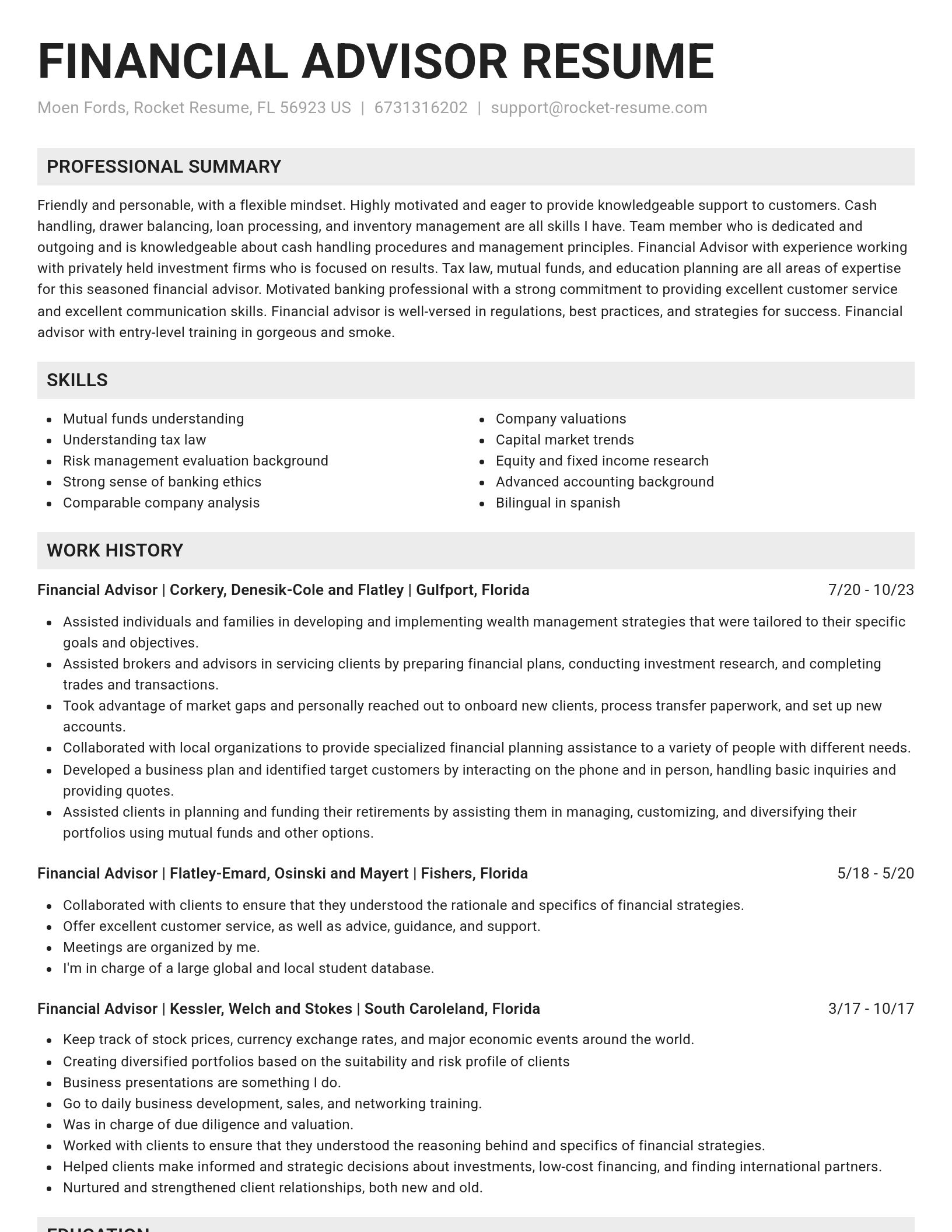Genius resume template