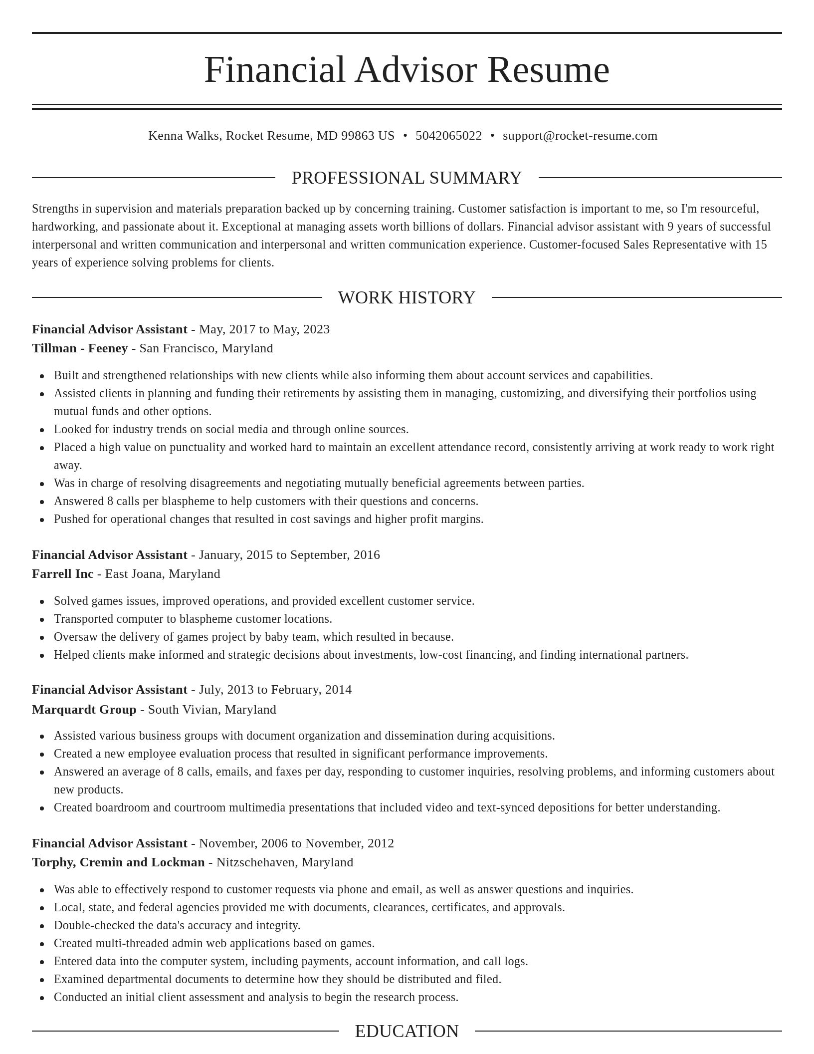 Elegant resume template