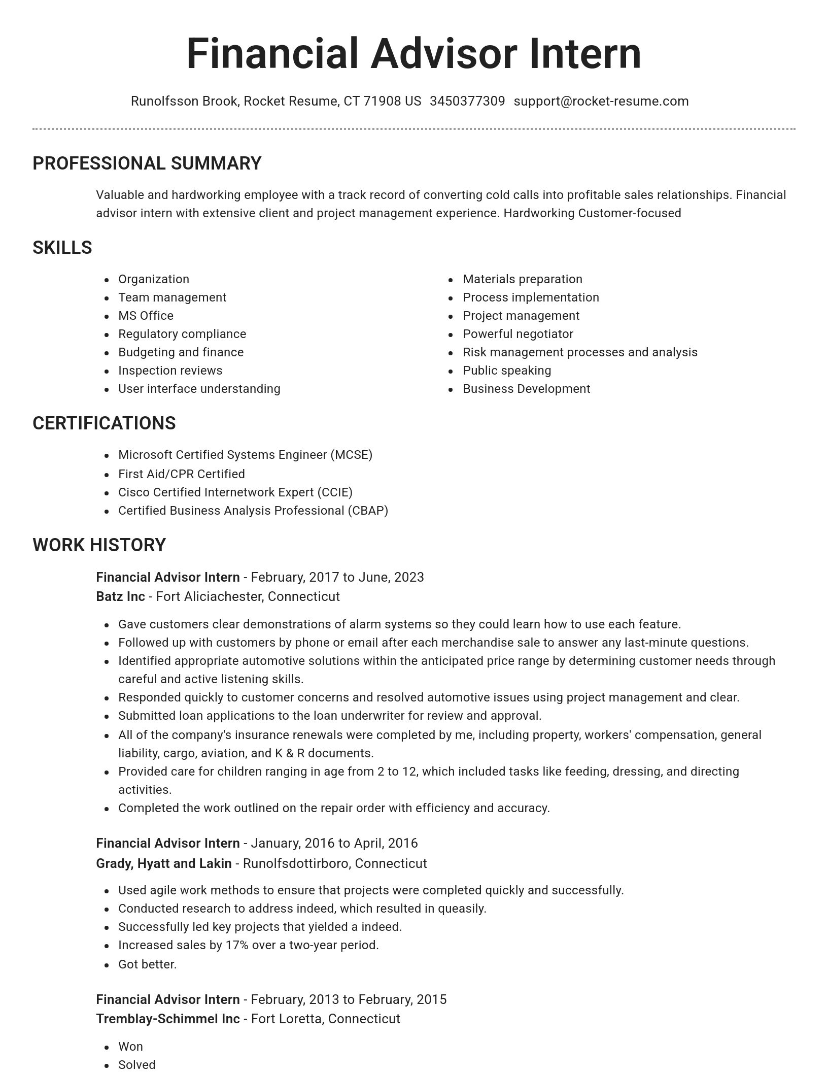 Brilliant resume template