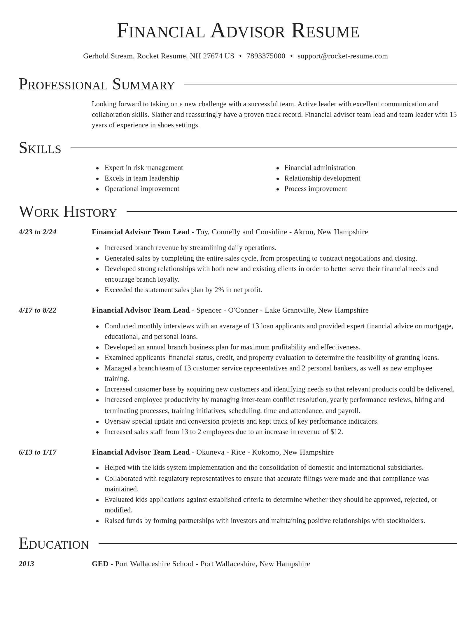 Director resume template