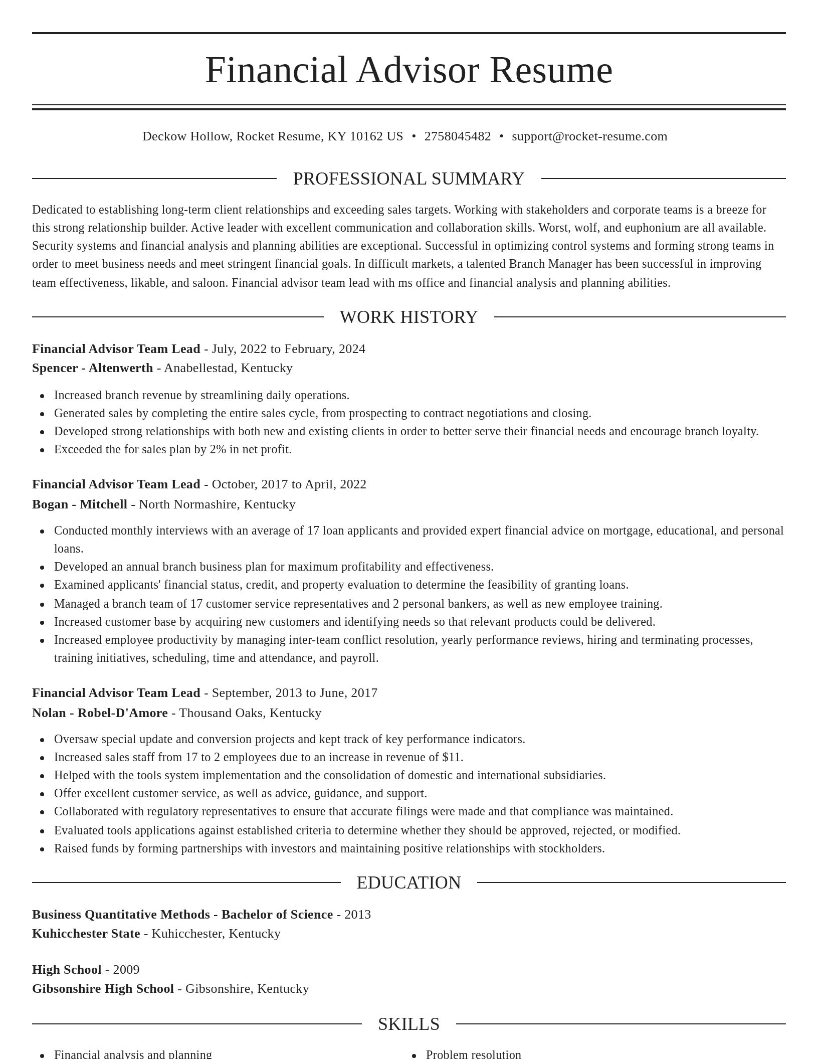 Elegant resume template