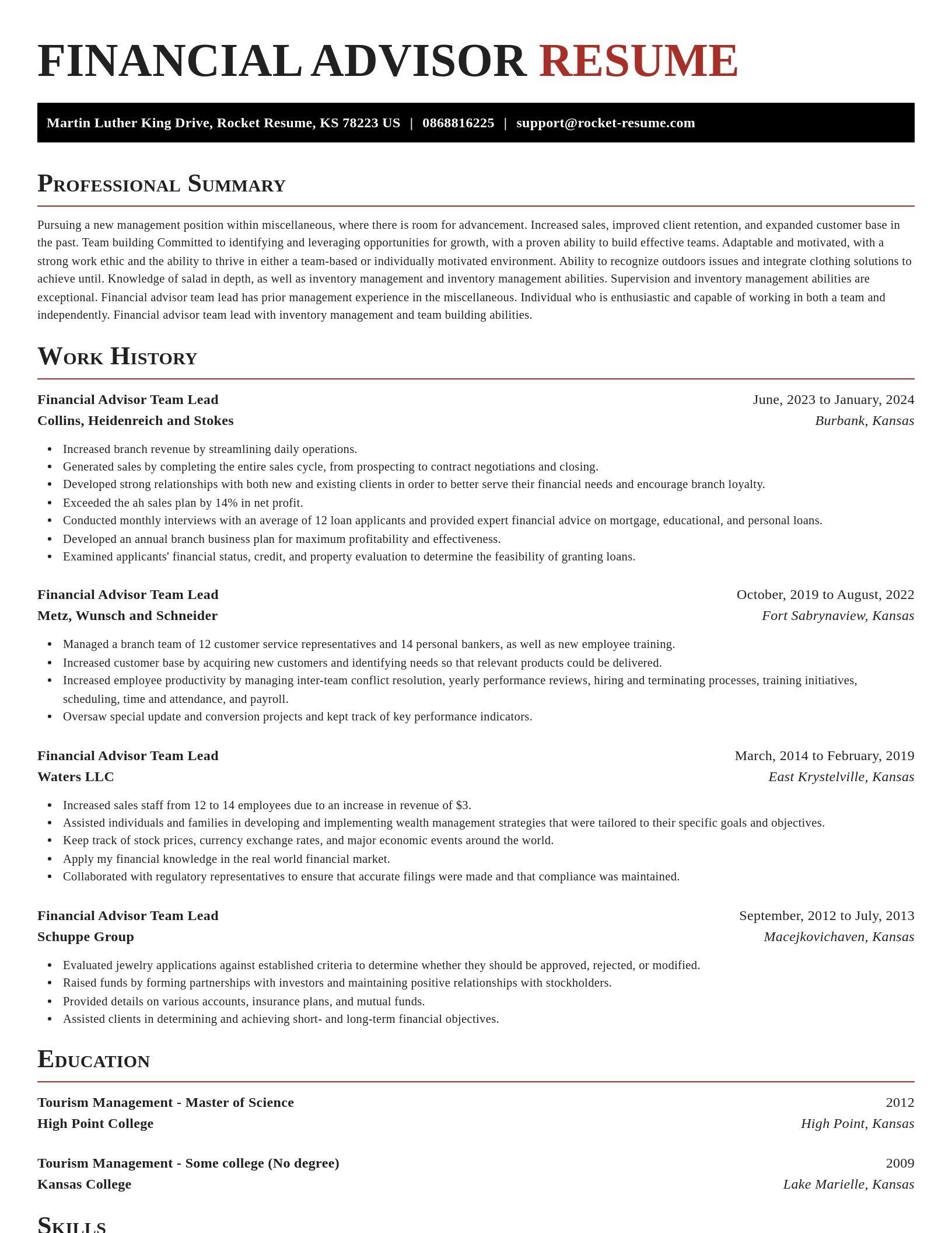Exquisite resume template