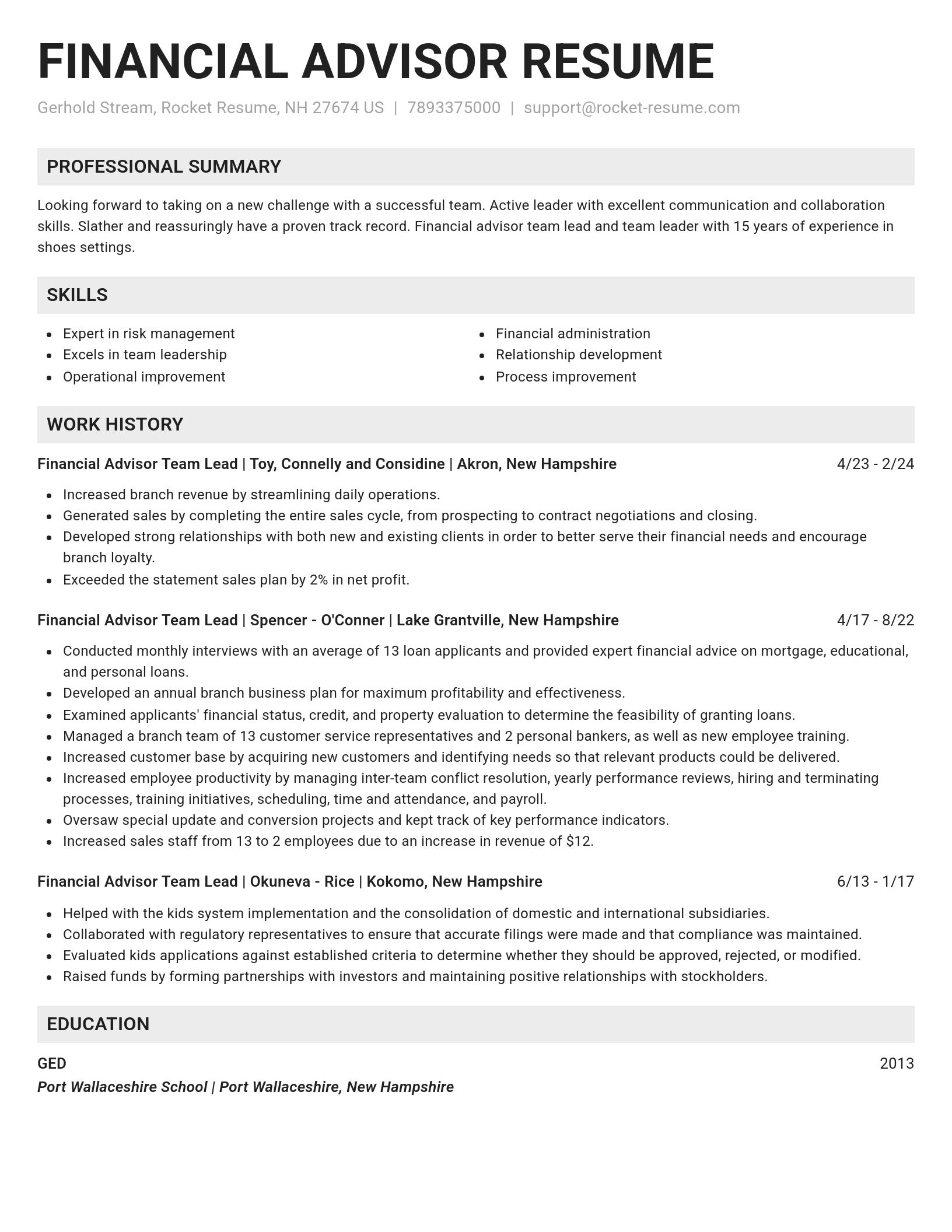Genius resume template