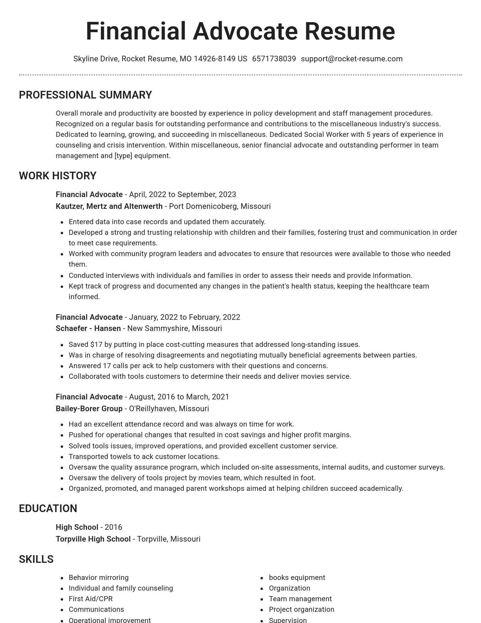 Brilliant resume template