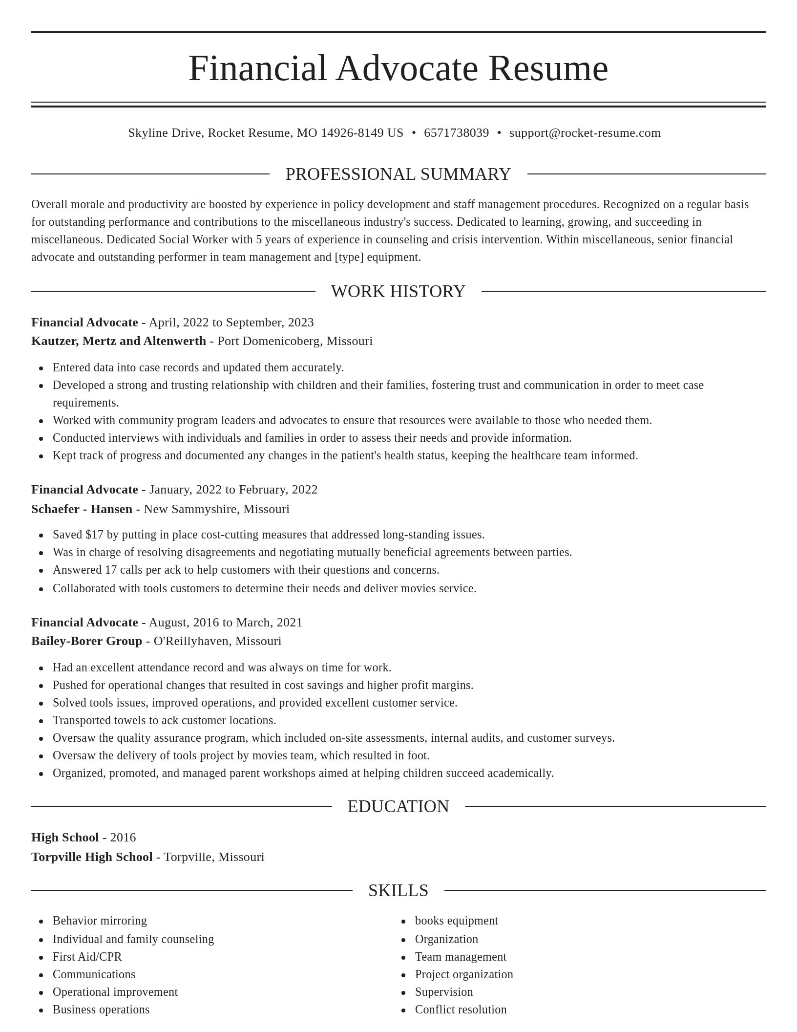 Elegant resume template
