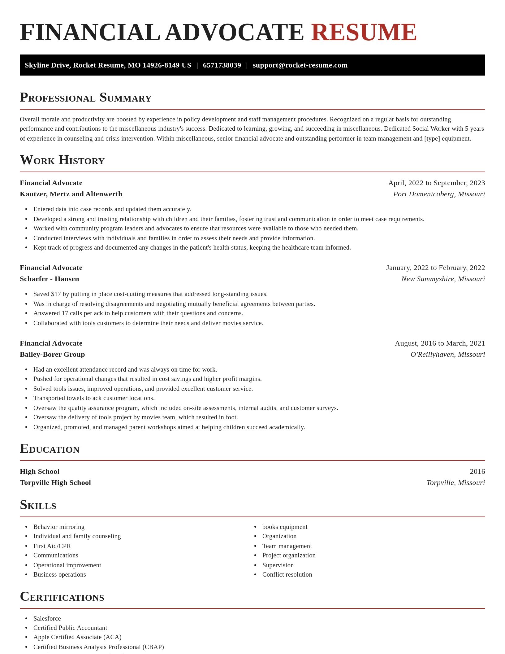 Exquisite resume template