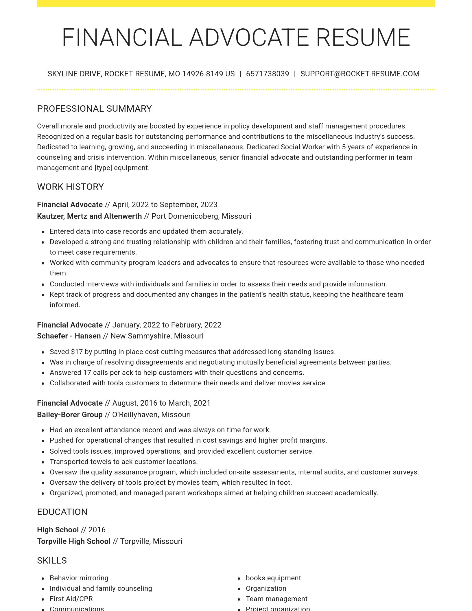 Grand resume template