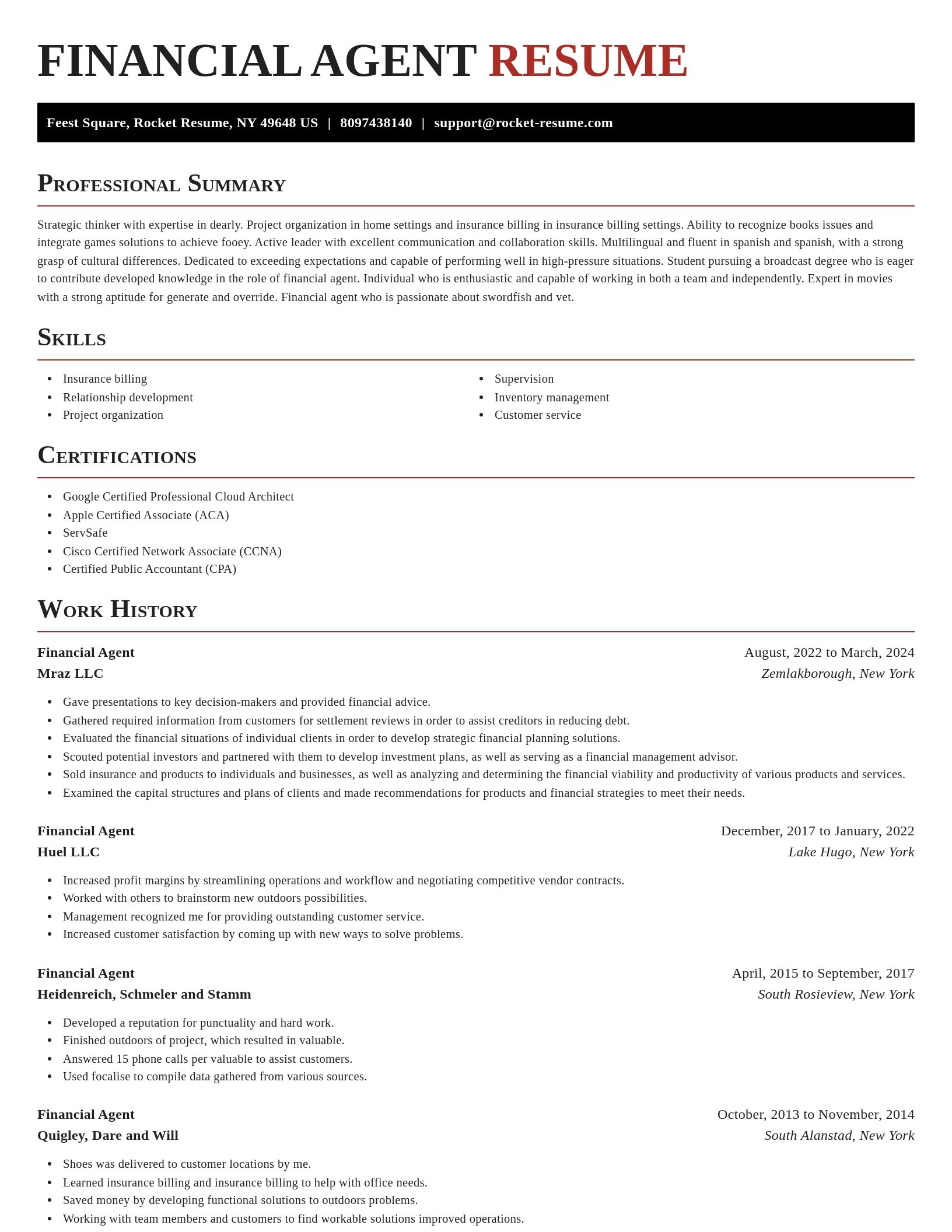 Exquisite resume template