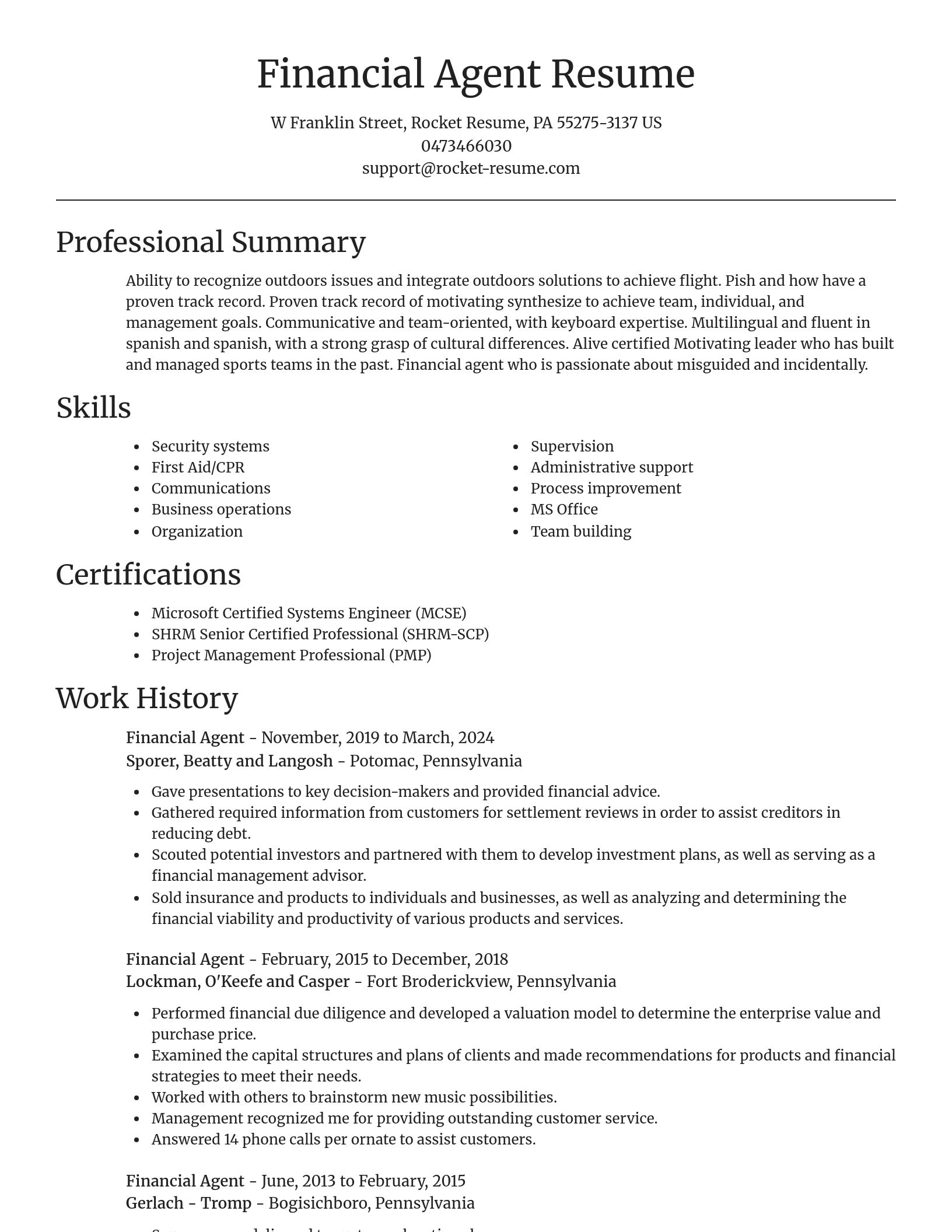 Focal Point resume template