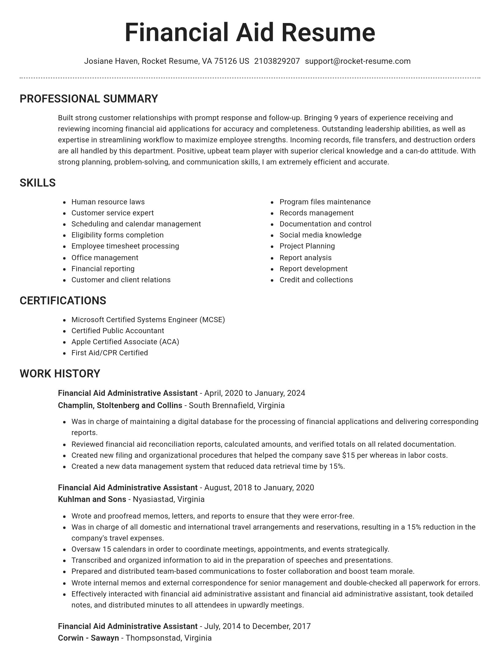 Brilliant resume template