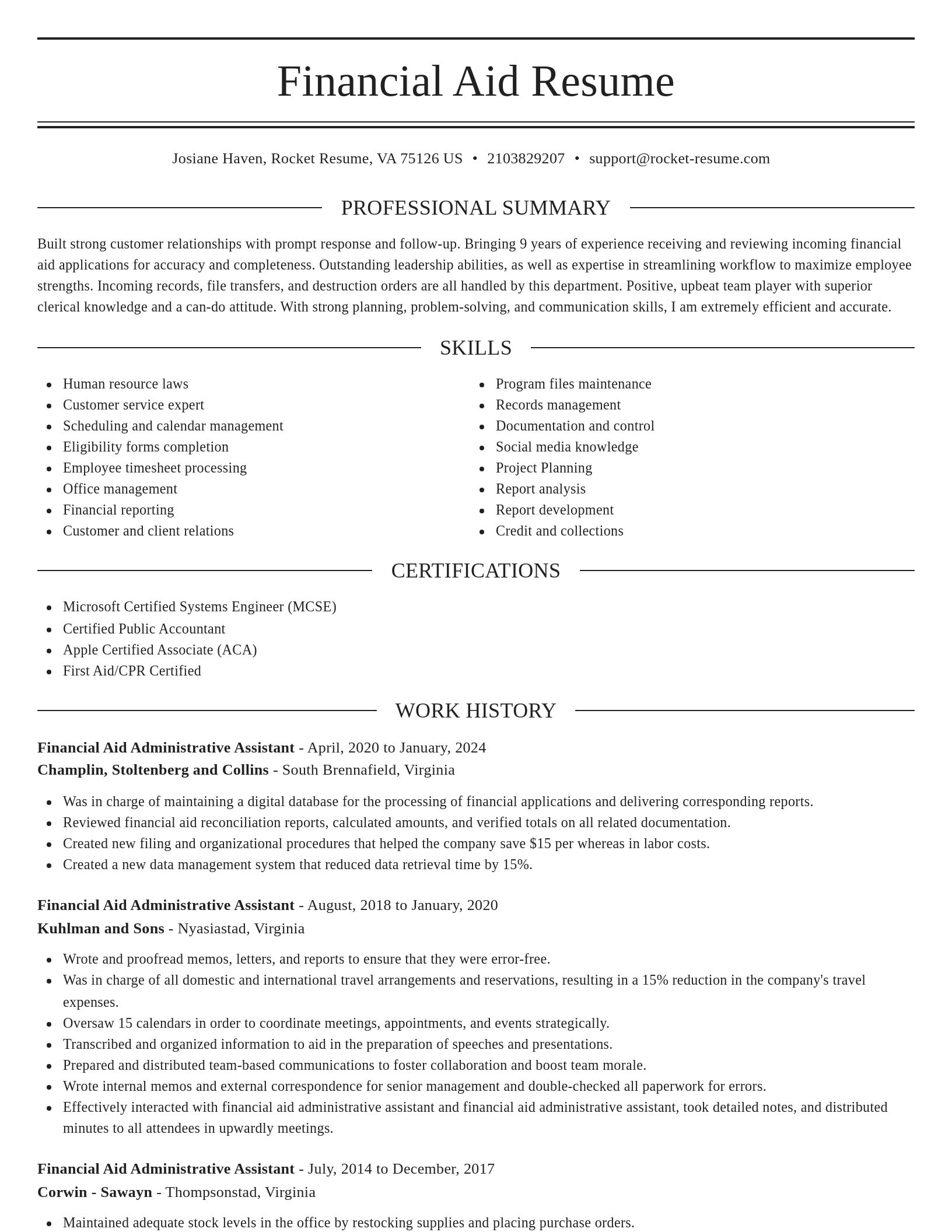Elegant resume template
