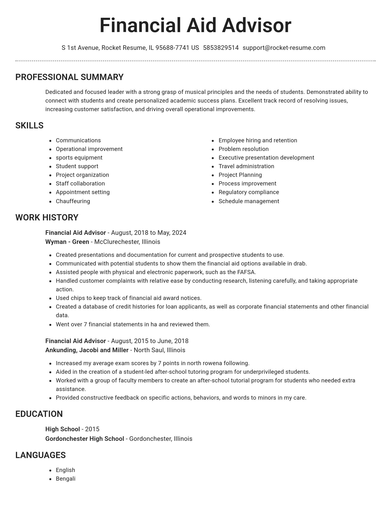 Brilliant resume template