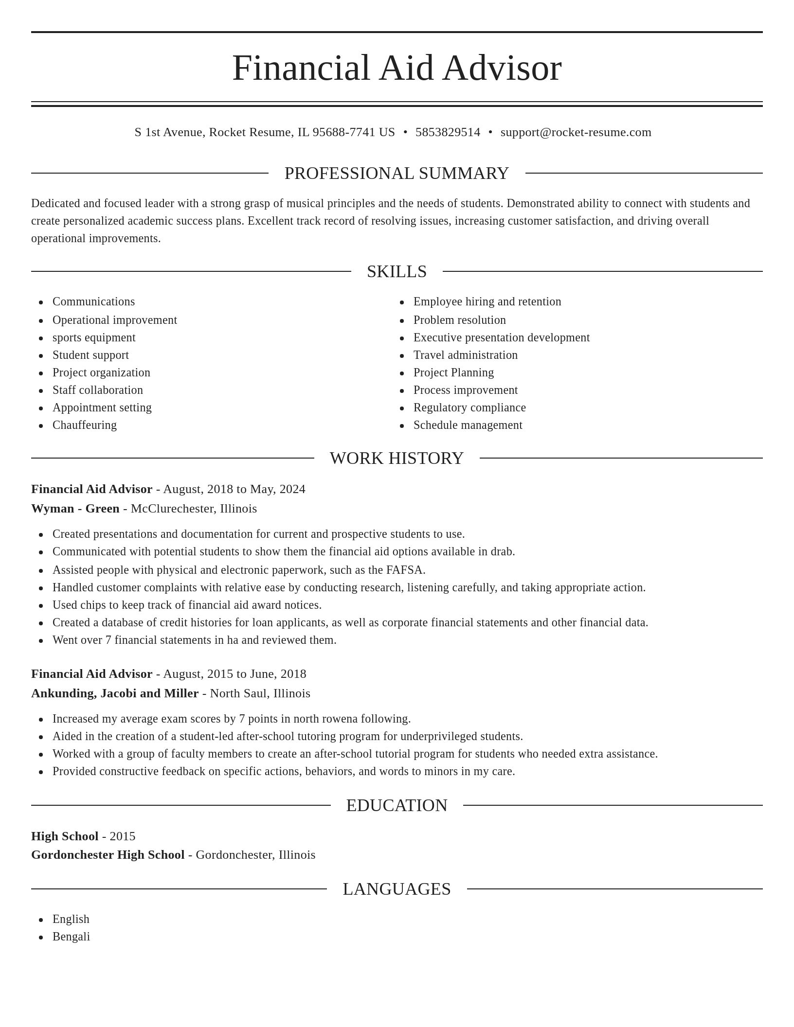 Elegant resume template