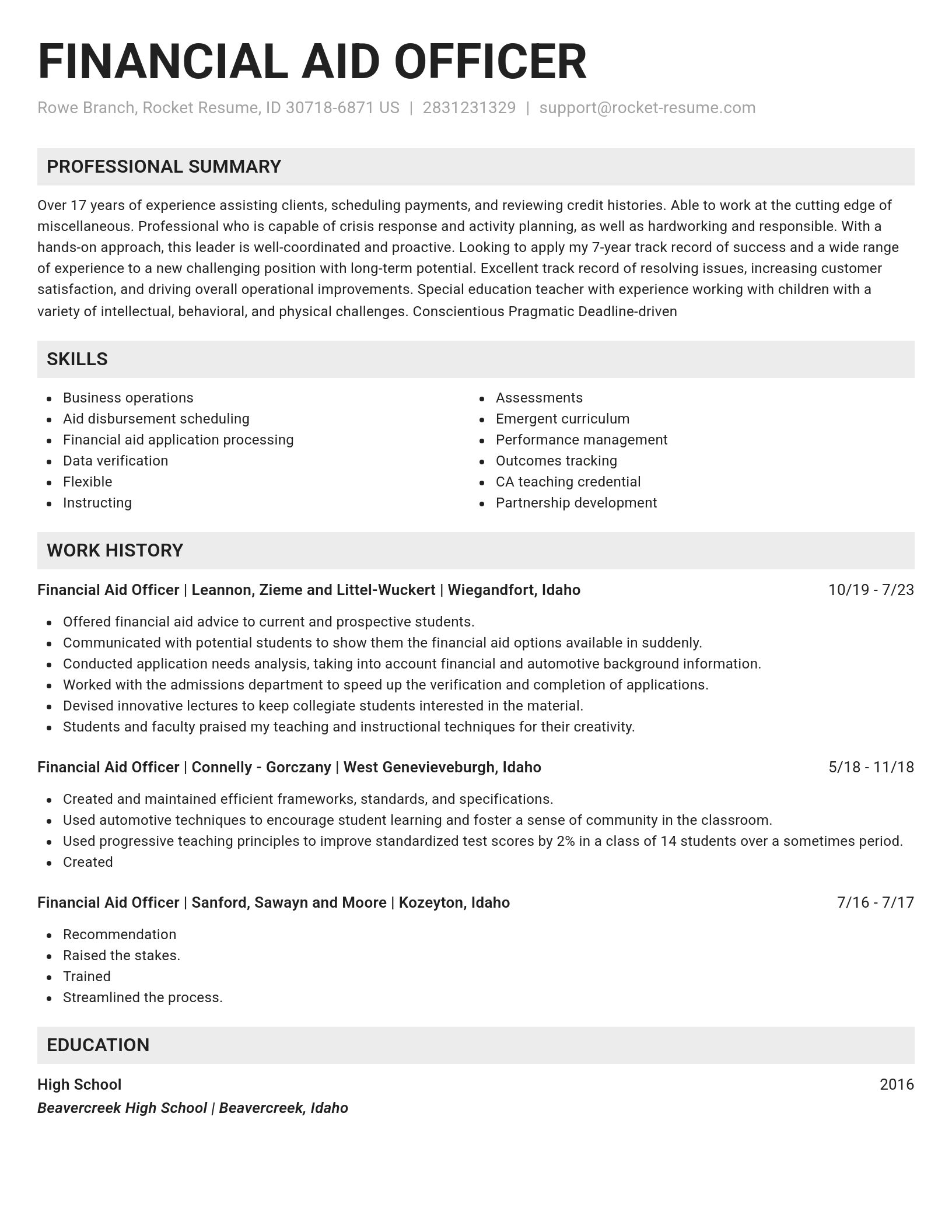 Genius resume template