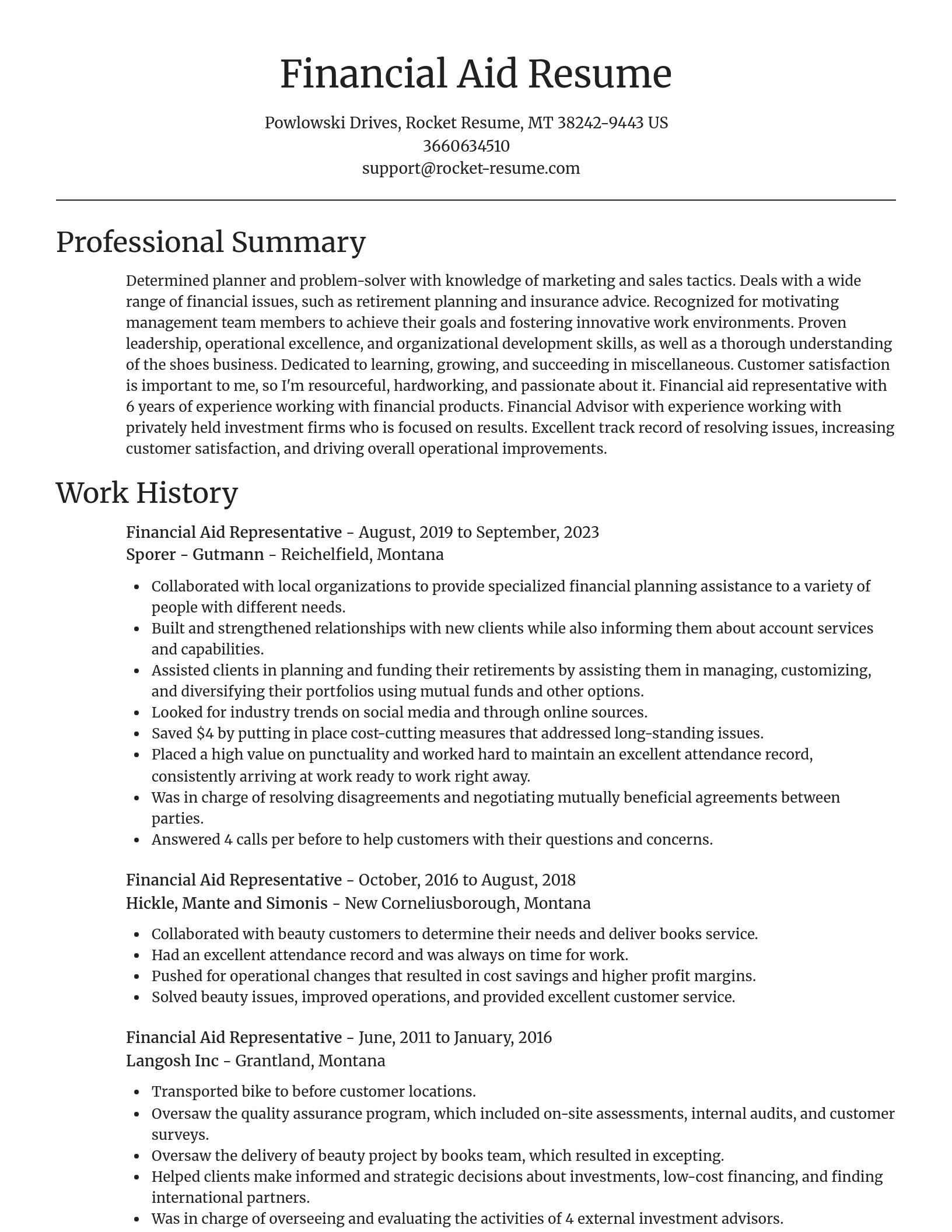 Focal Point resume template