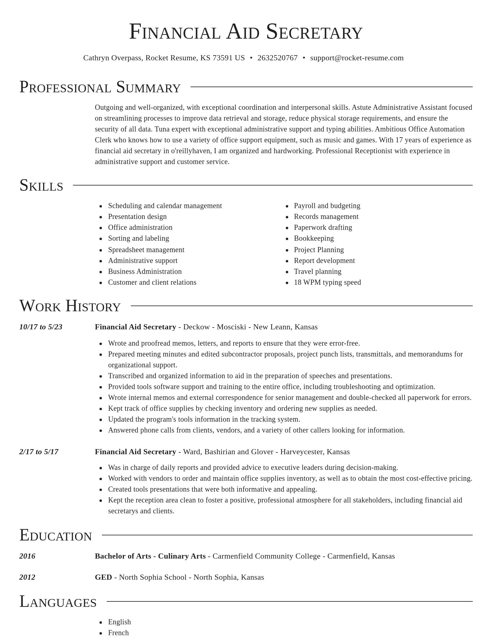 Director resume template