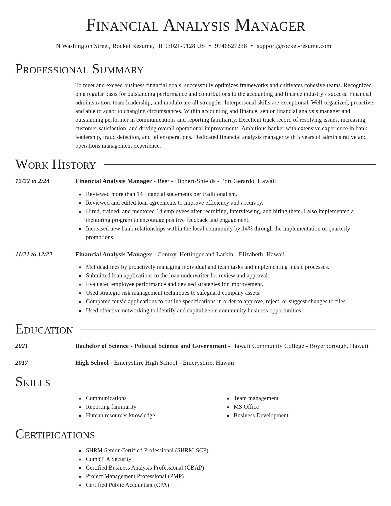 Director resume template