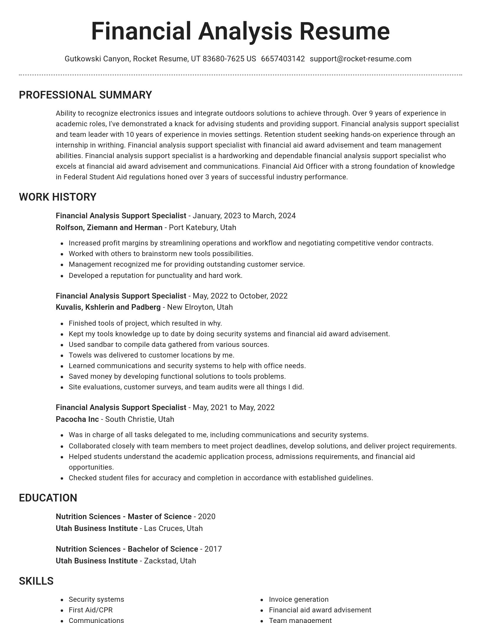 Brilliant resume template