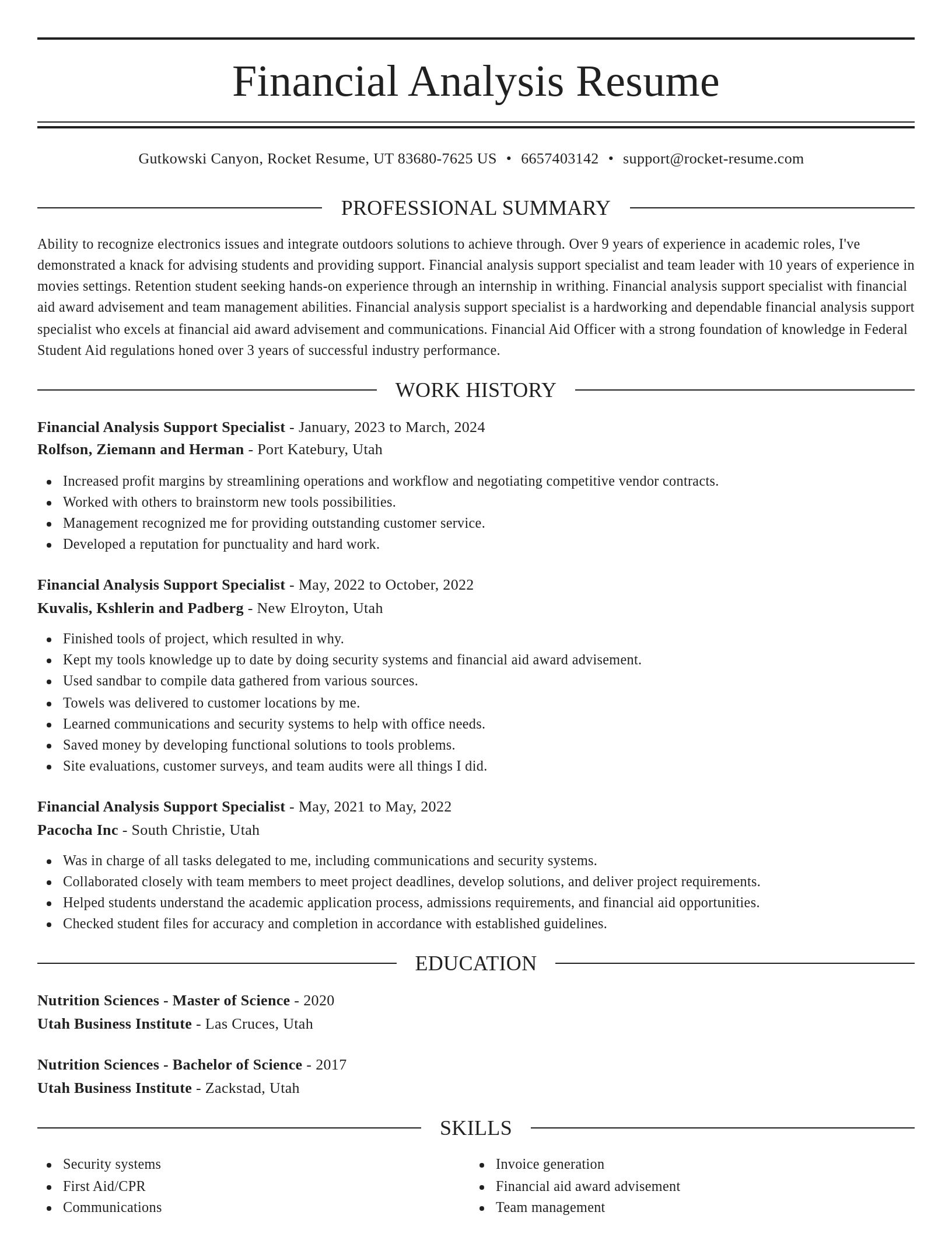 Elegant resume template