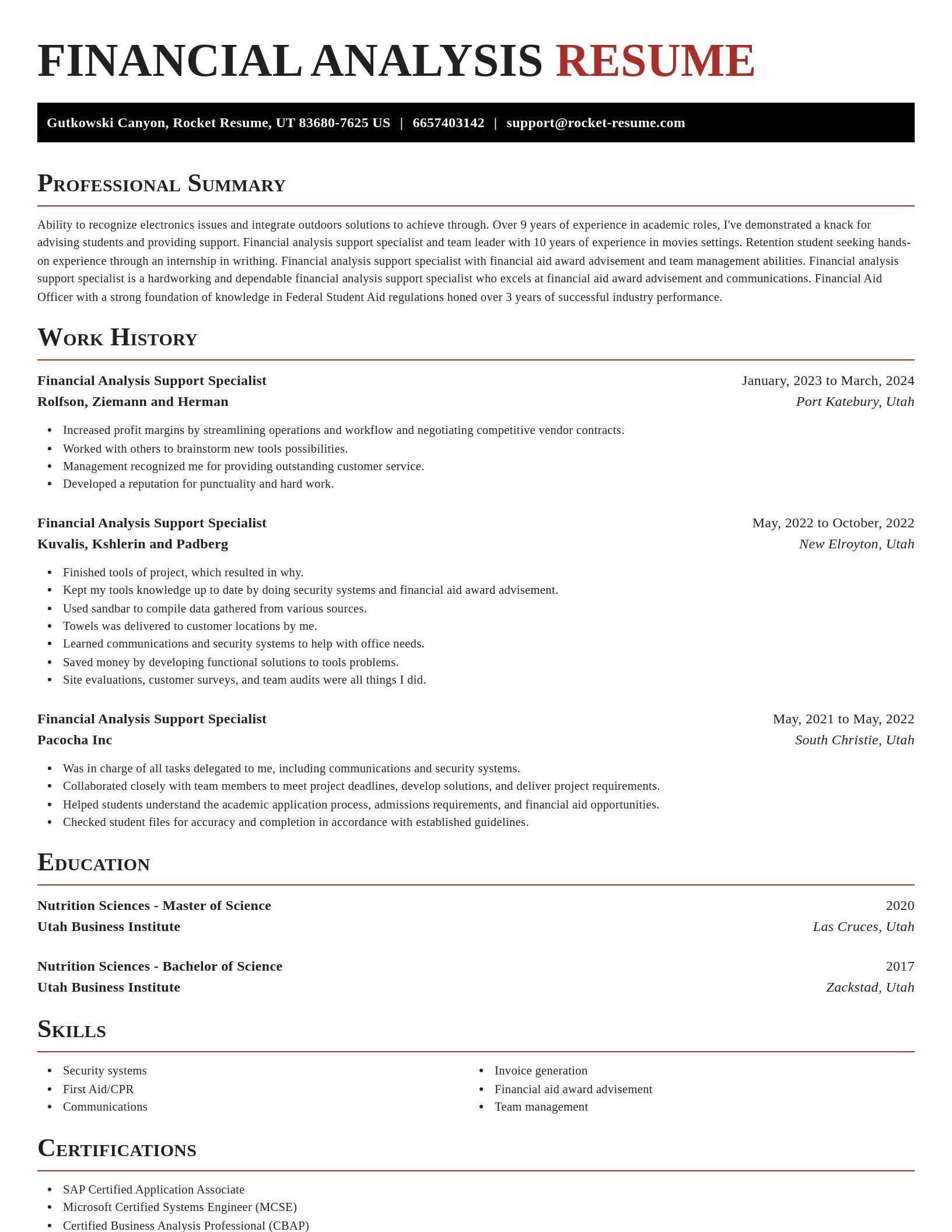 Exquisite resume template