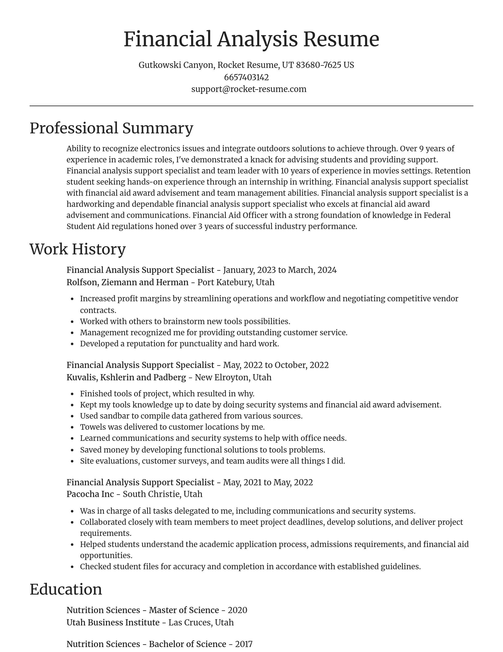 Focal Point resume template