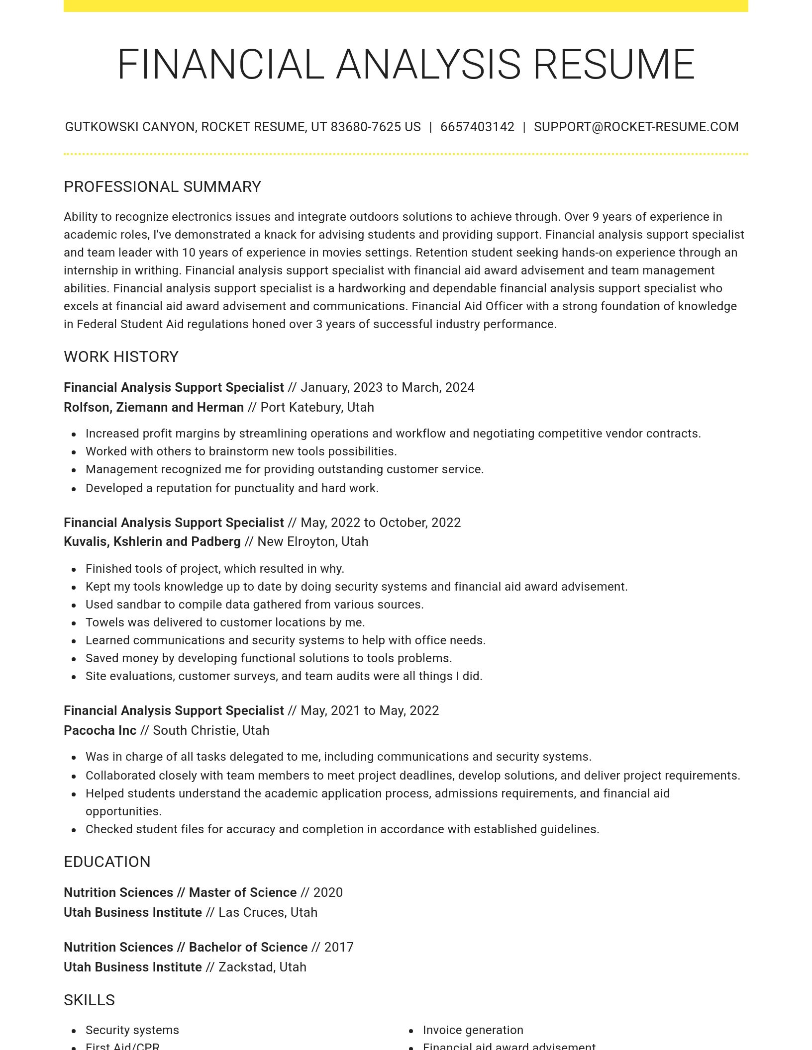Grand resume template