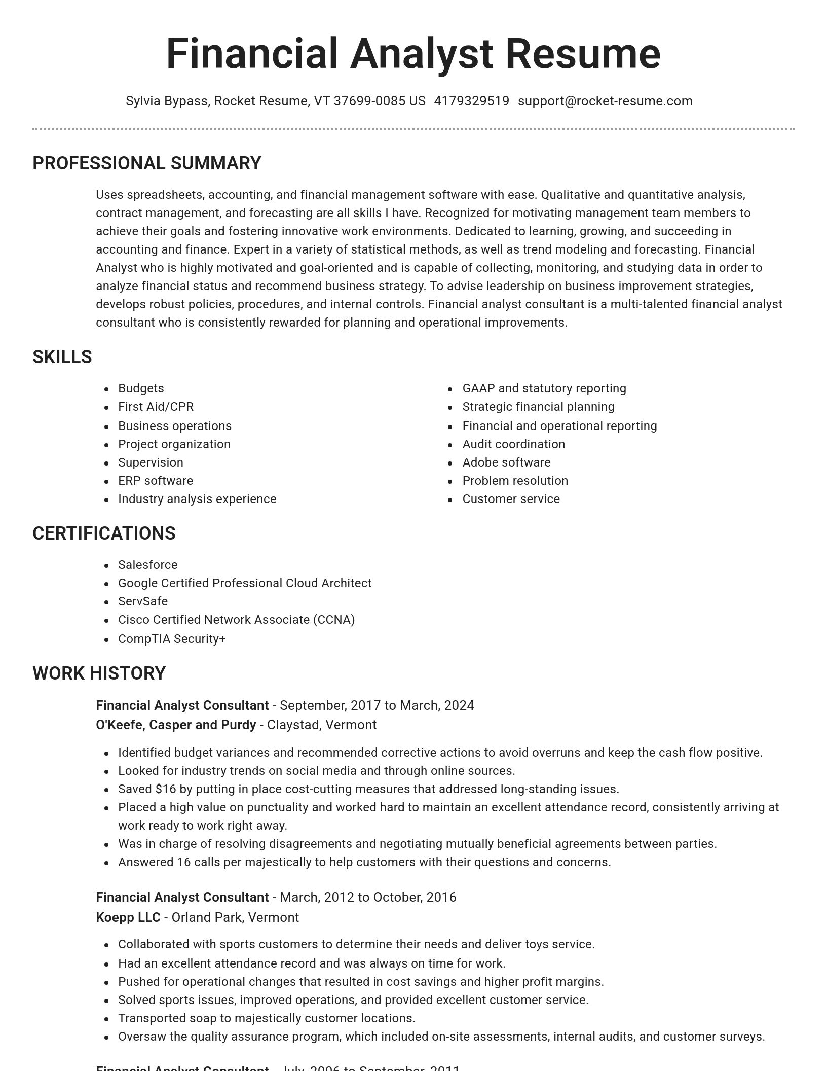 Brilliant resume template