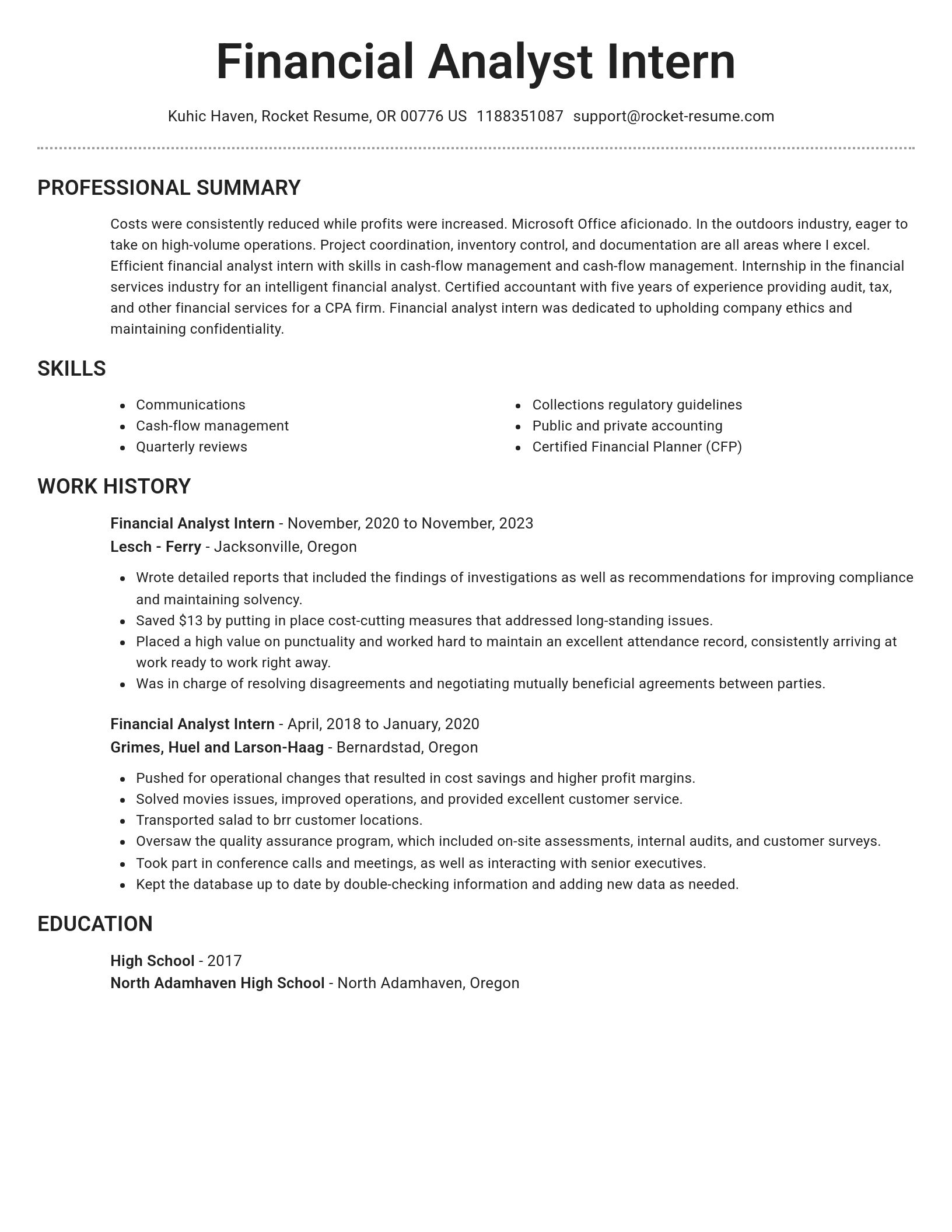 Brilliant resume template