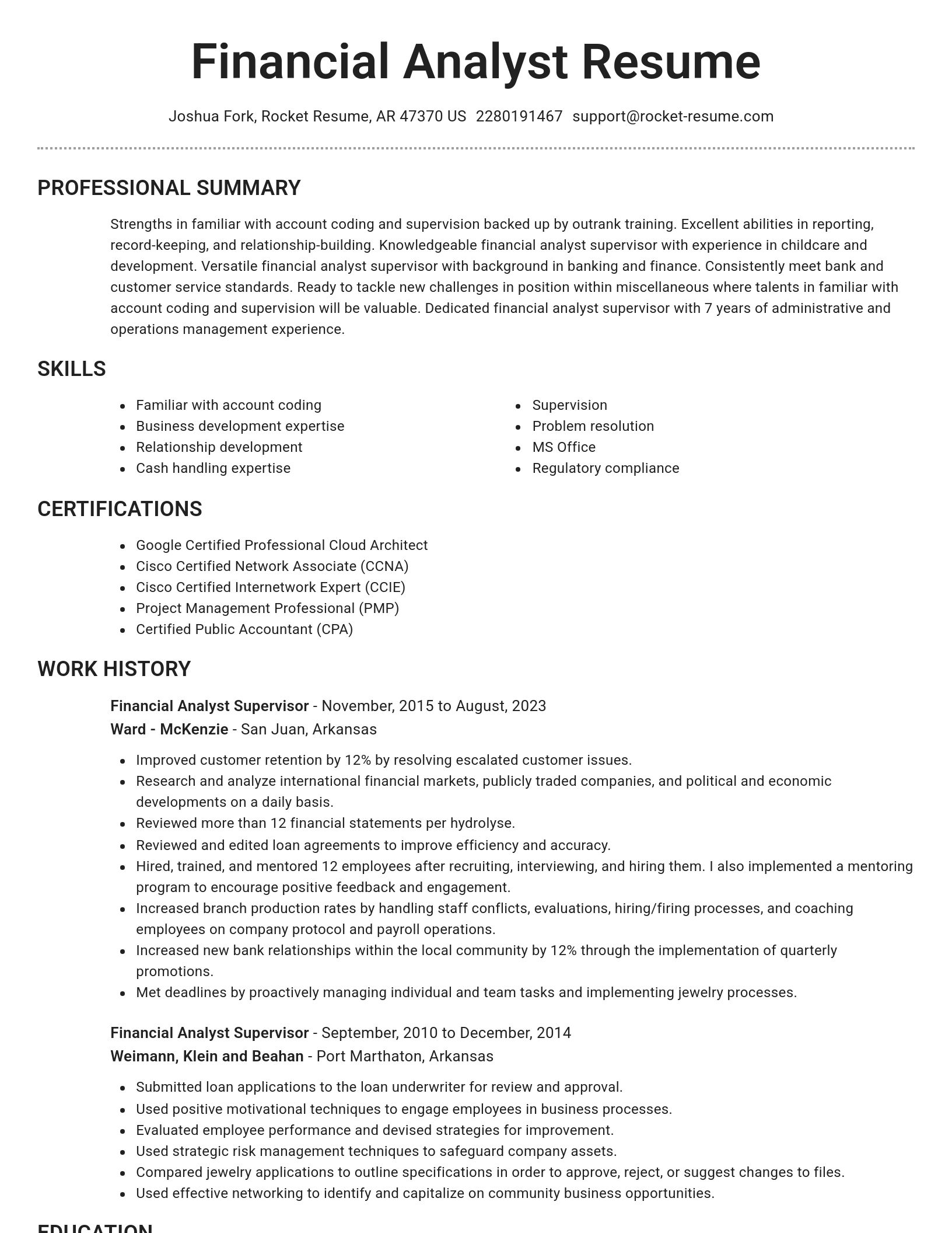 Brilliant resume template