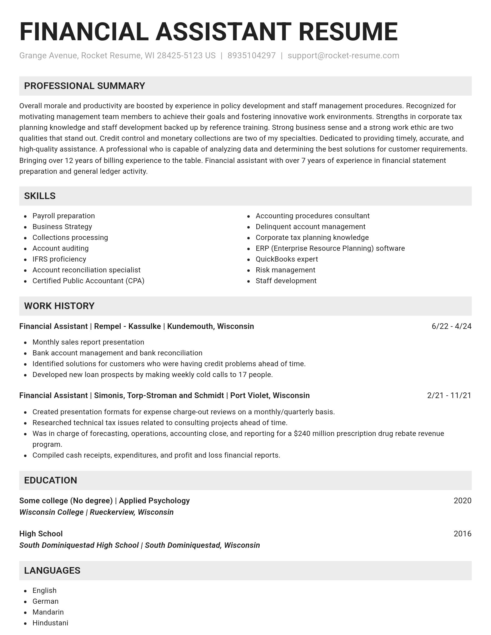 Genius resume template
