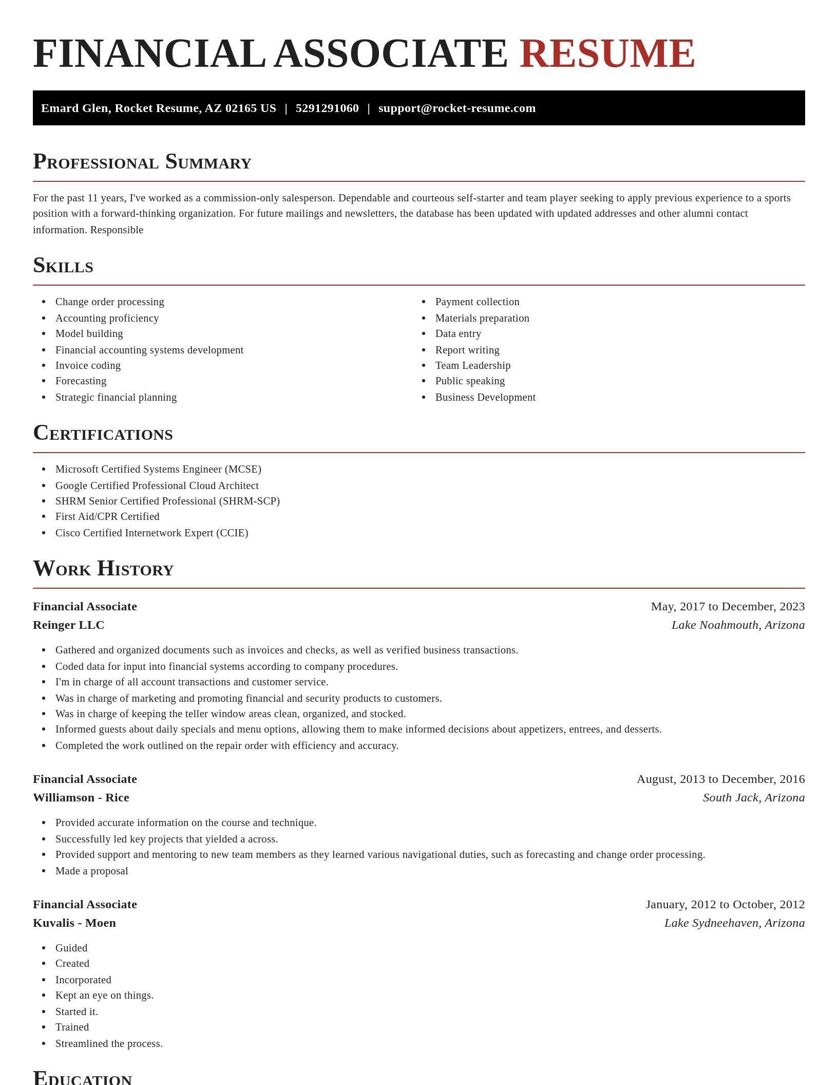 Exquisite resume template