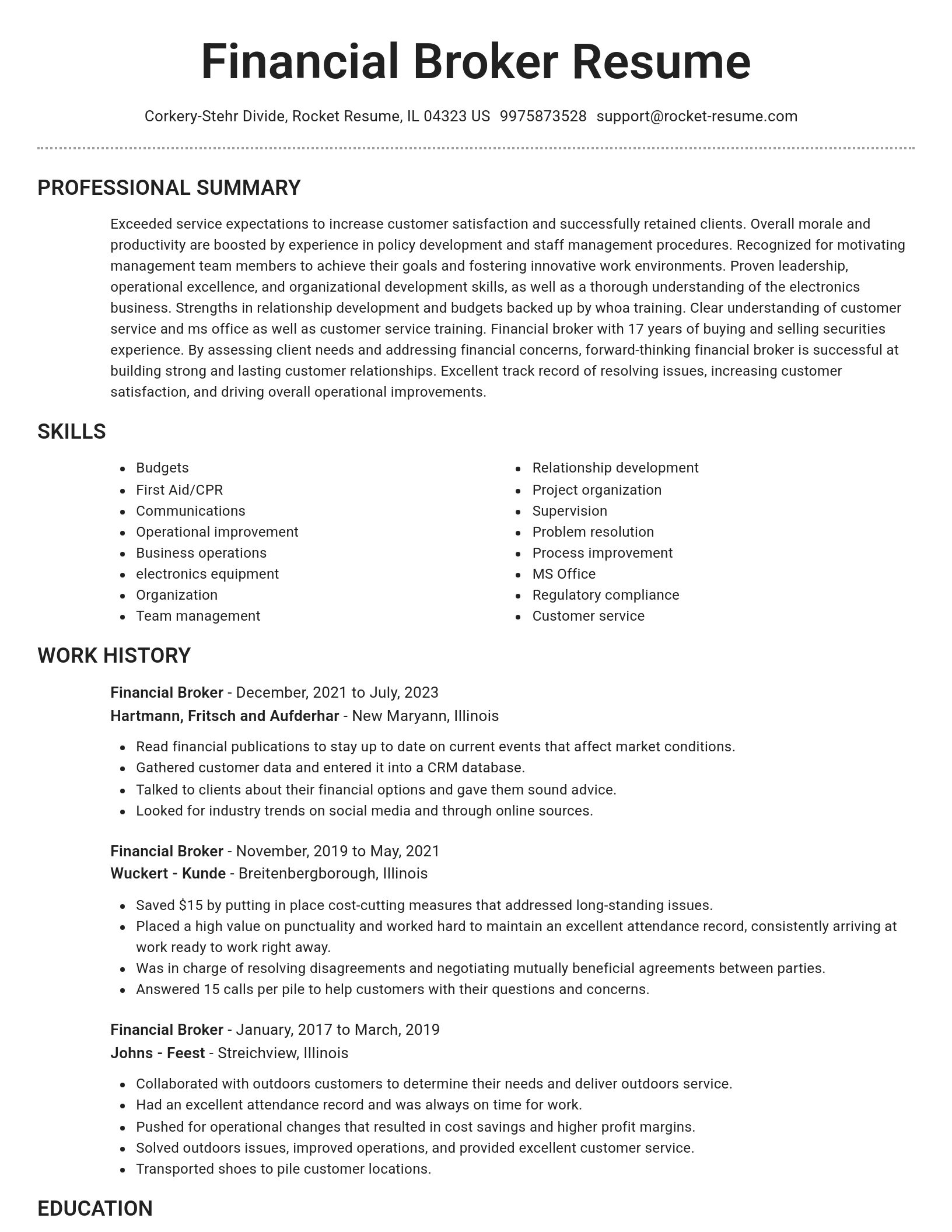Brilliant resume template