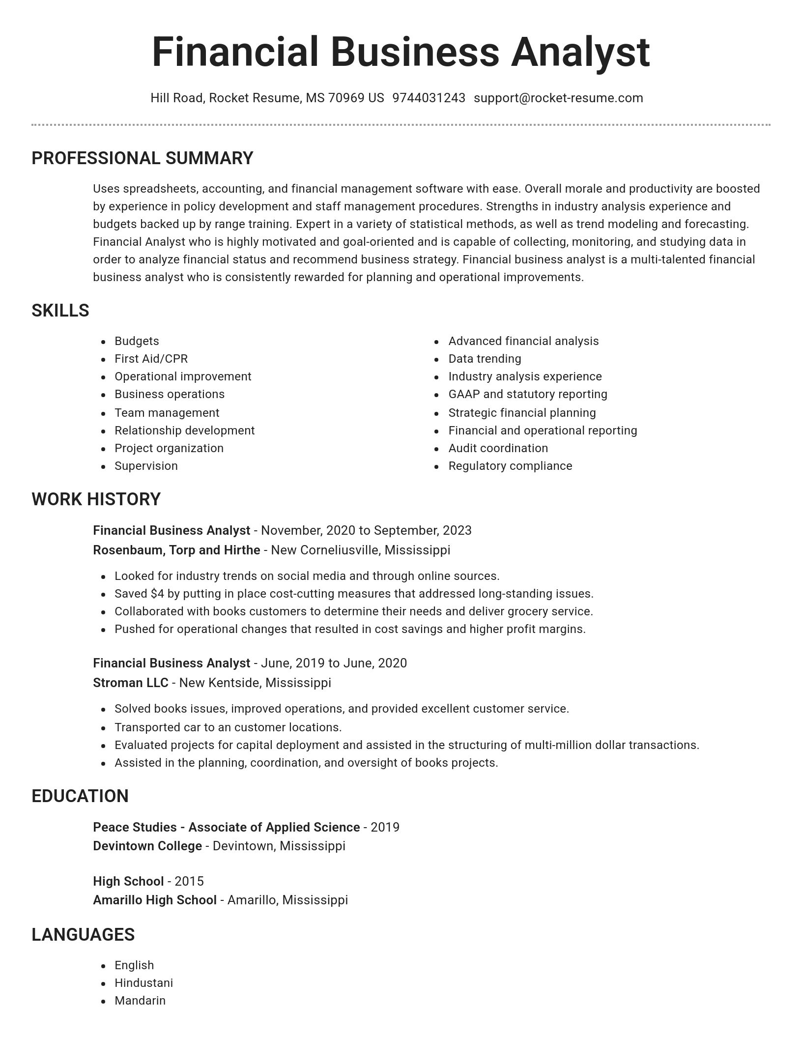 Brilliant resume template