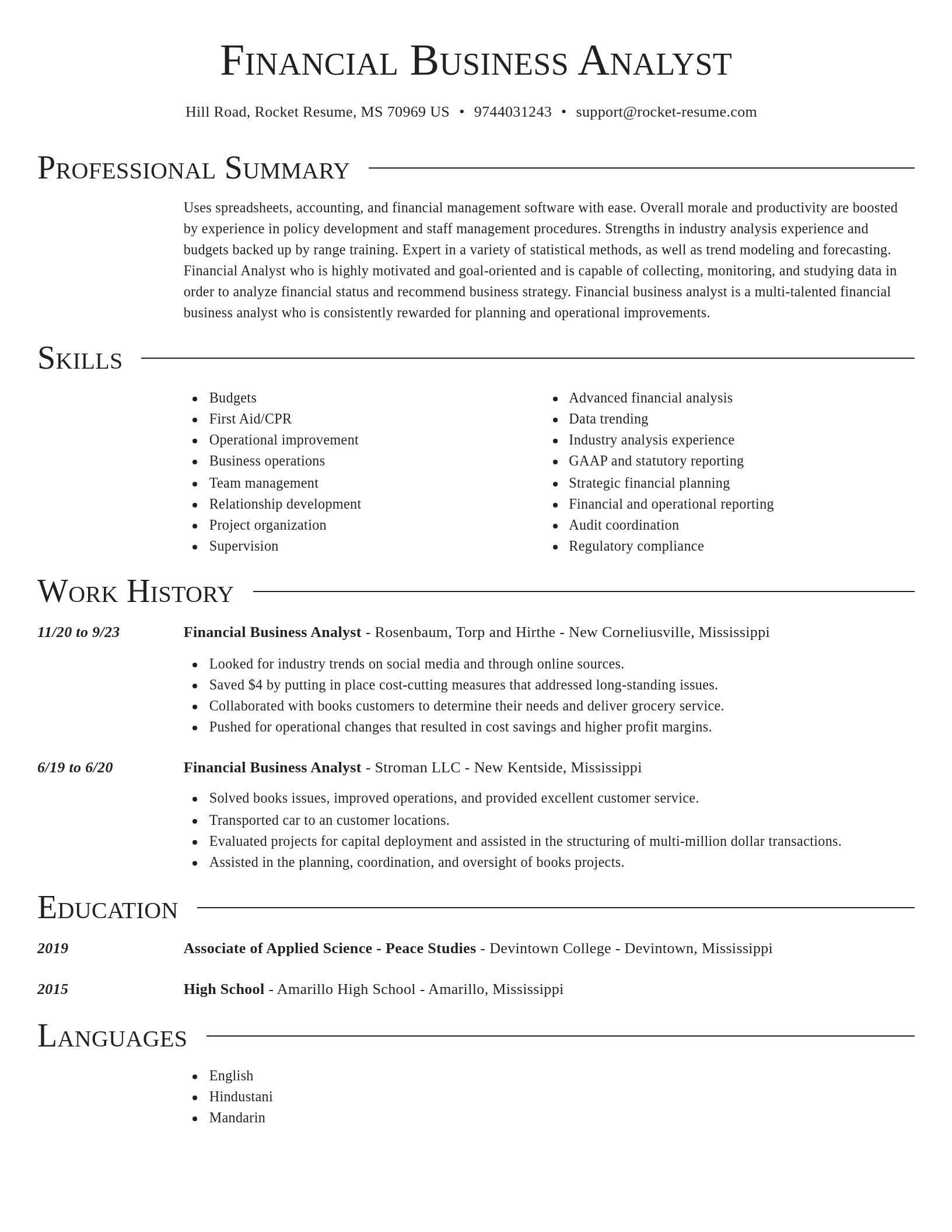 Director resume template