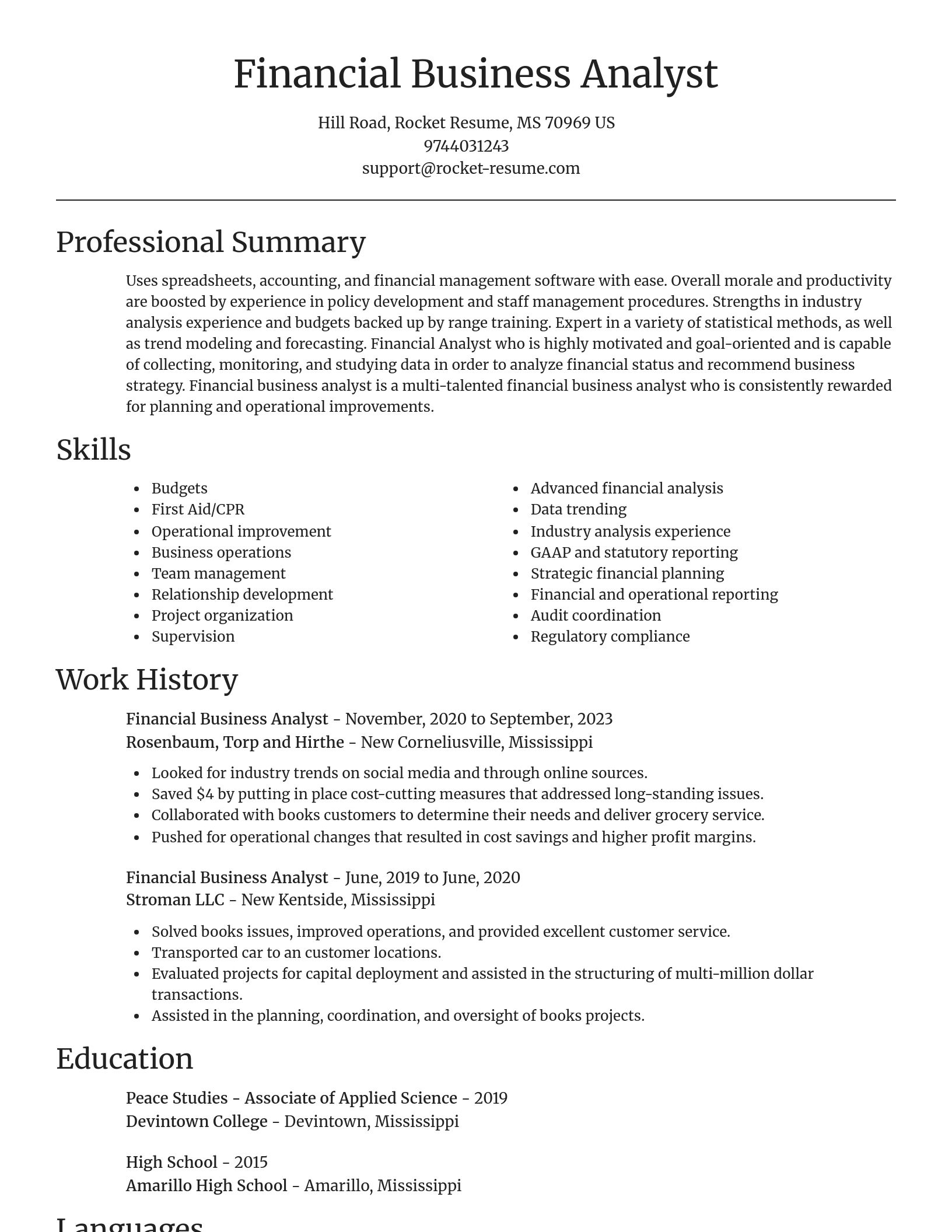 Focal Point resume template