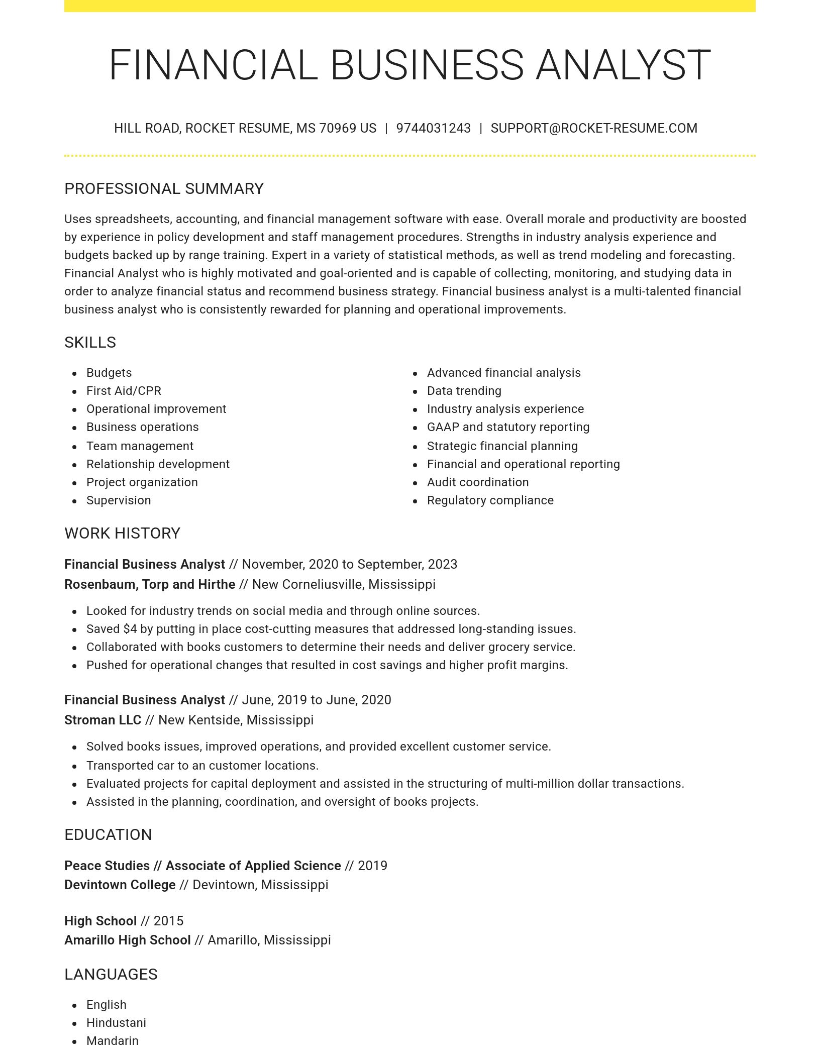 Grand resume template