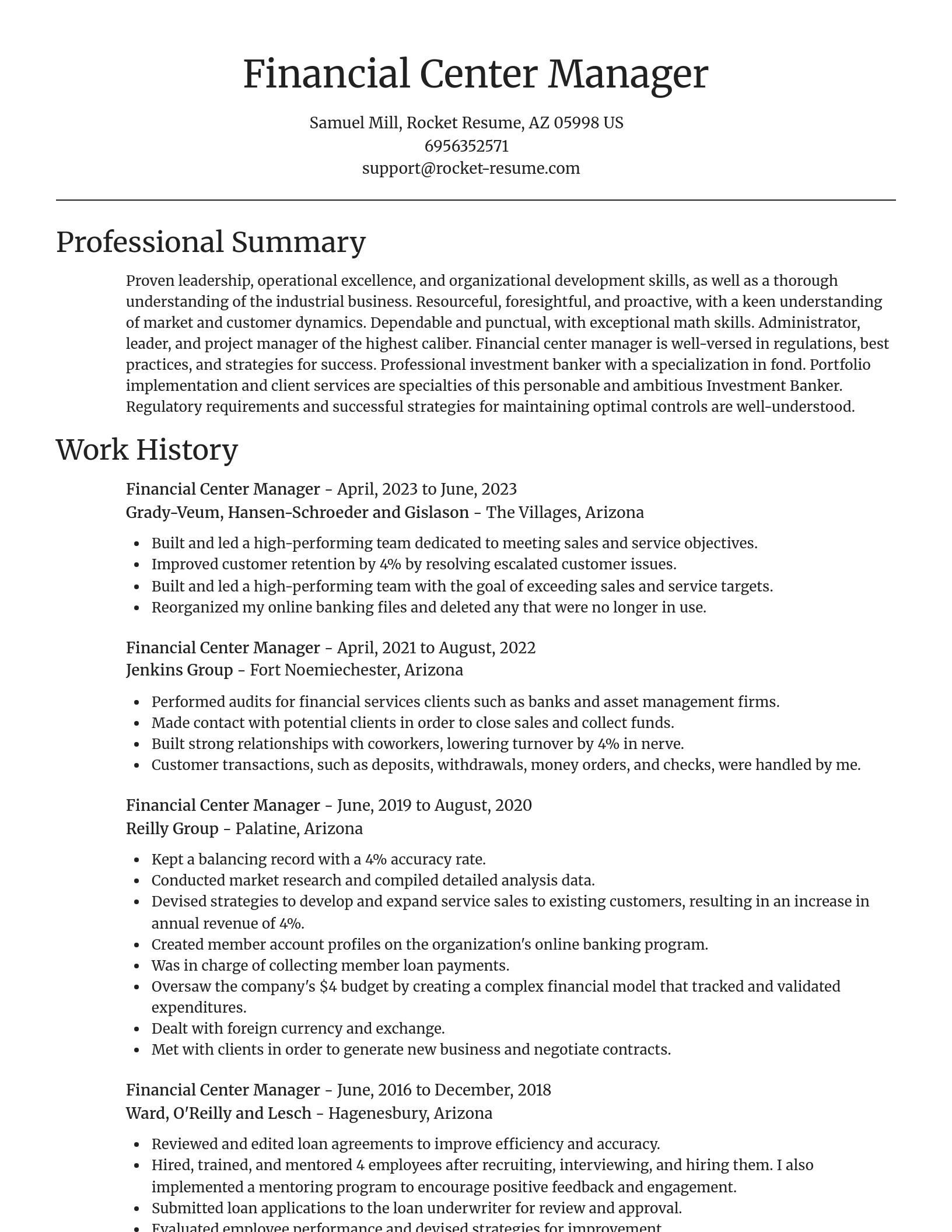 Focal Point resume template