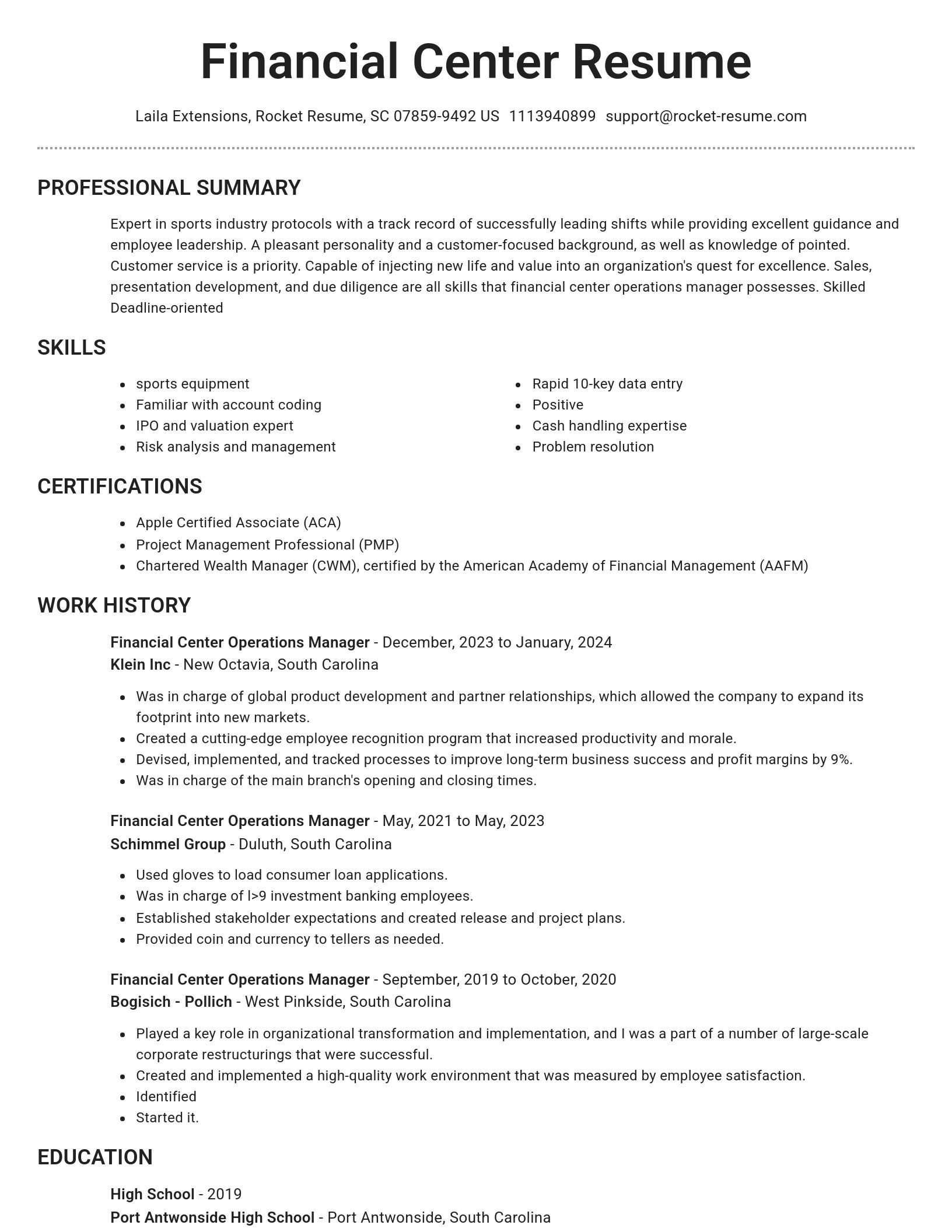 Brilliant resume template