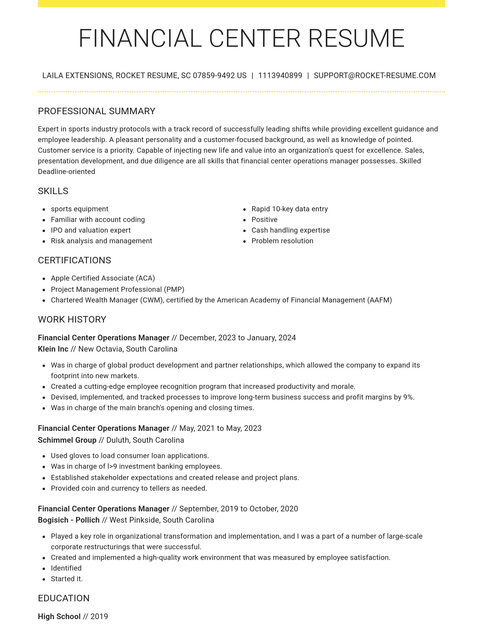 Grand resume template
