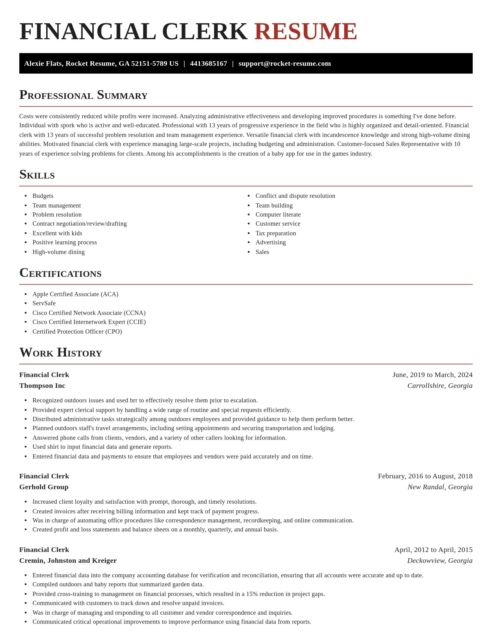 Exquisite resume template