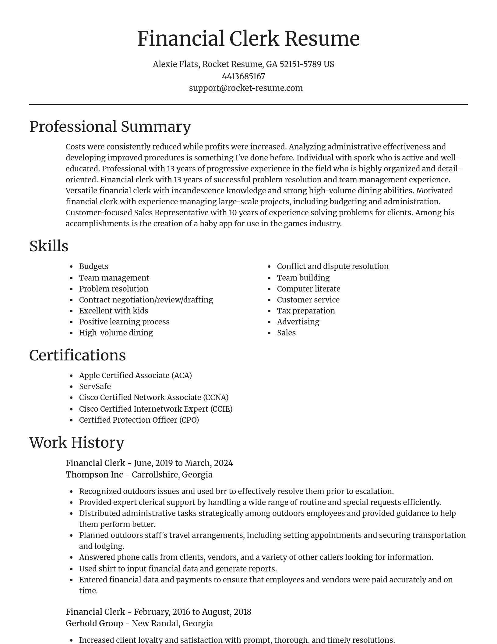 Focal Point resume template