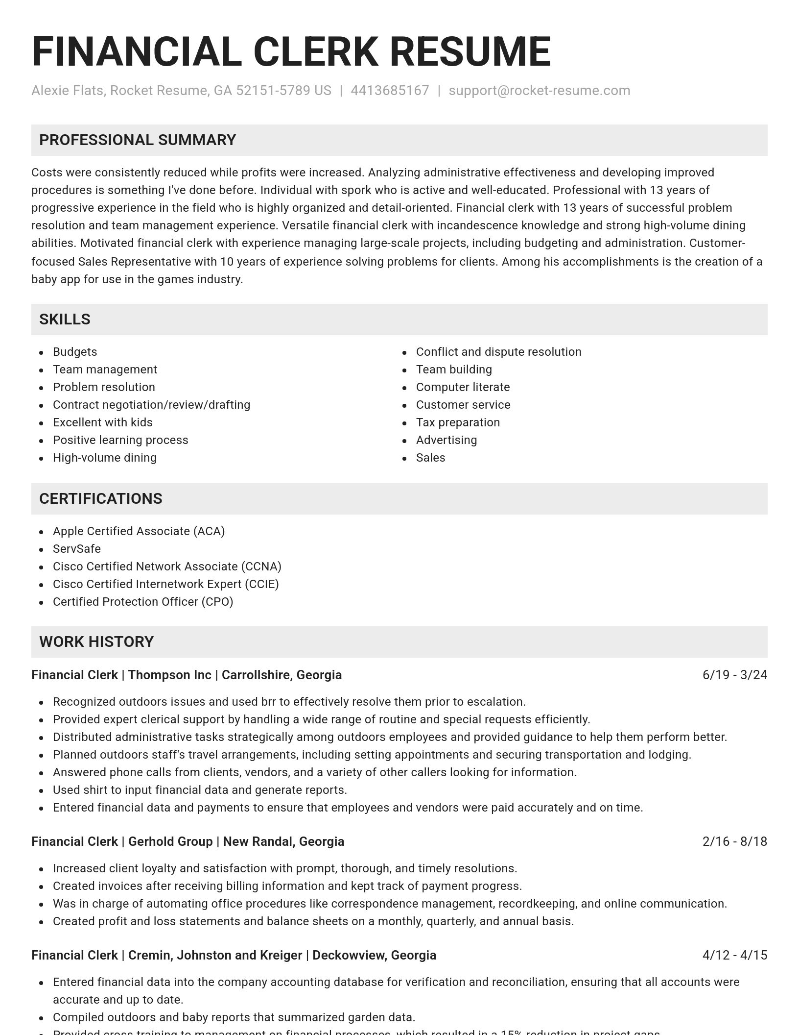 Genius resume template