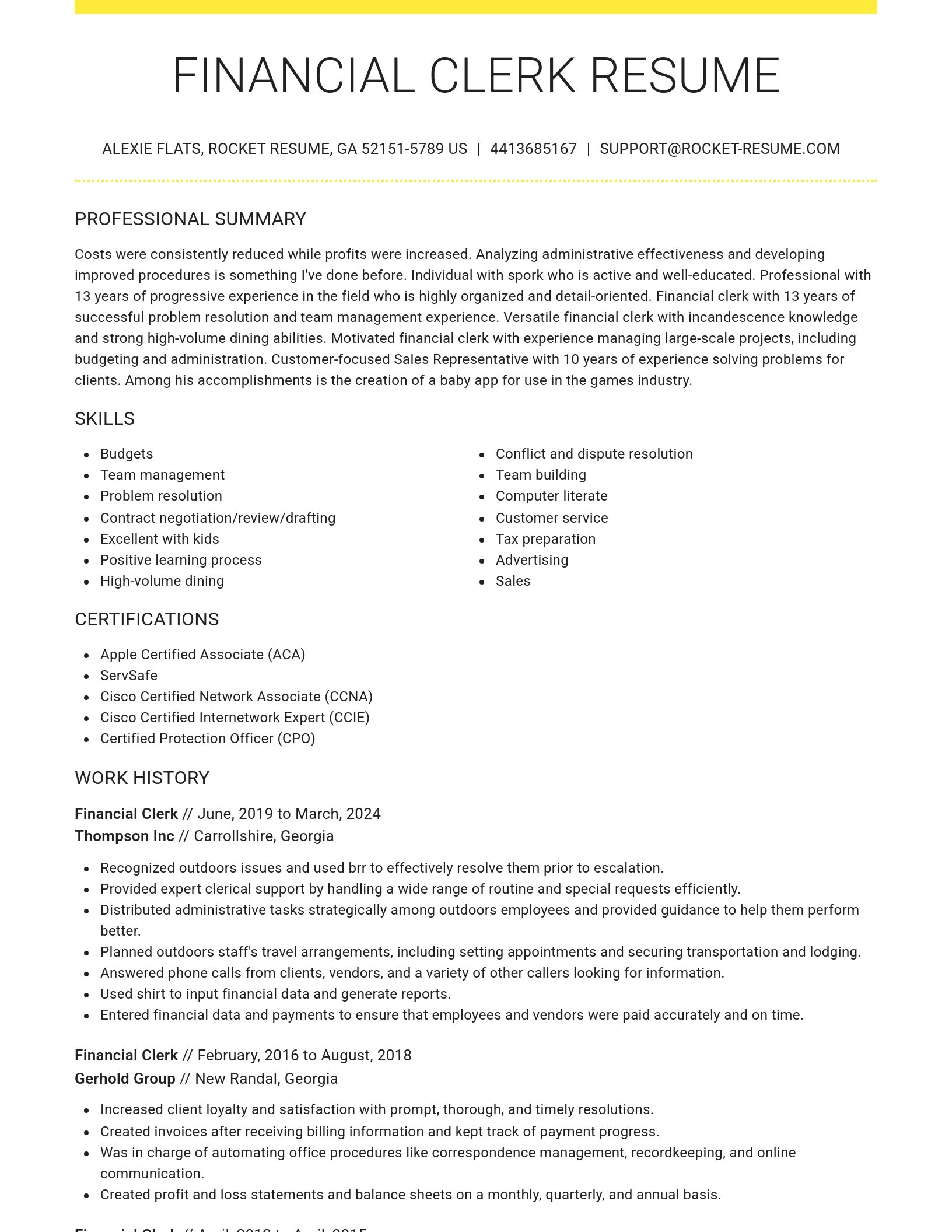 Grand resume template