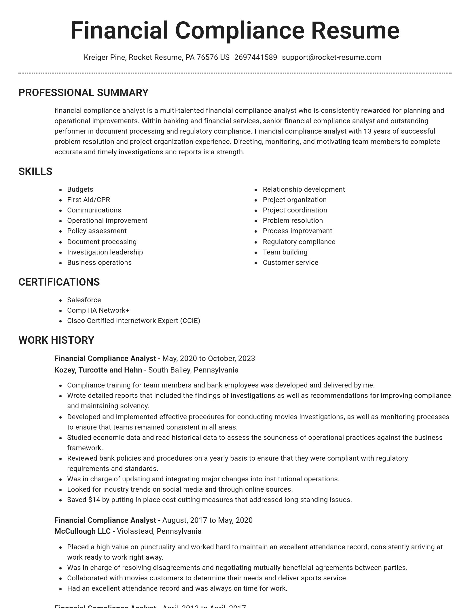 Brilliant resume template