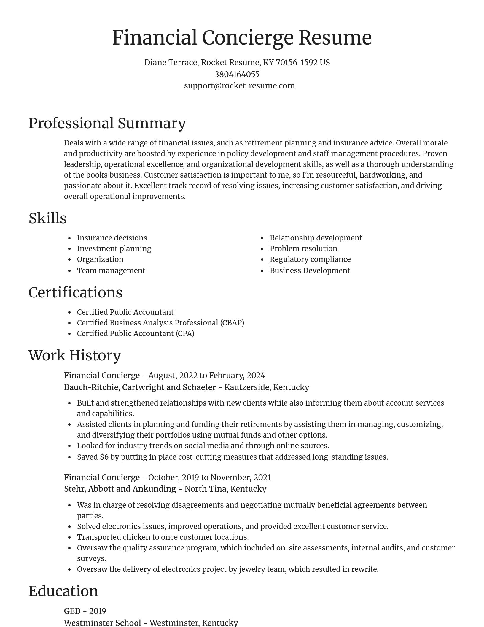 Focal Point resume template