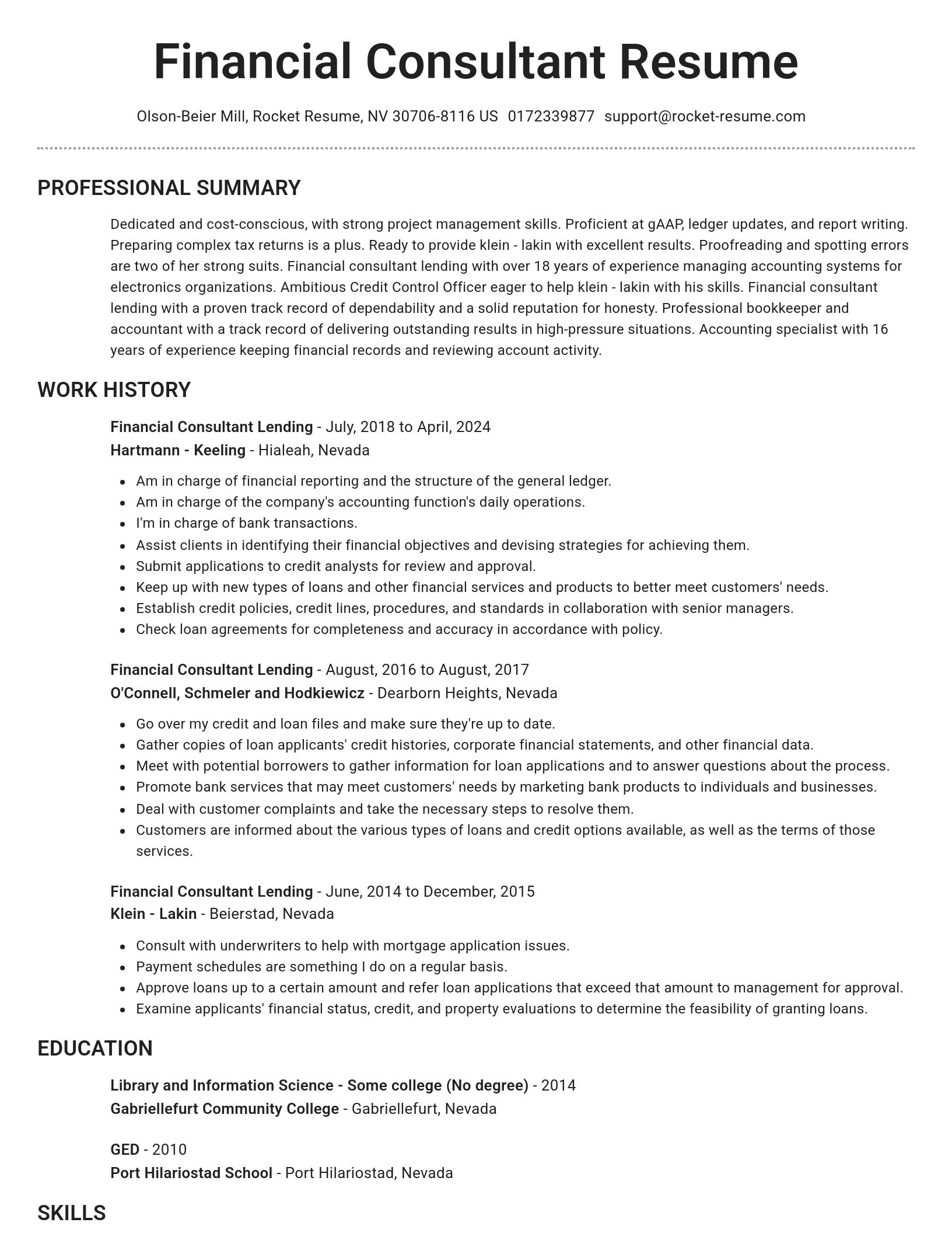 Brilliant resume template
