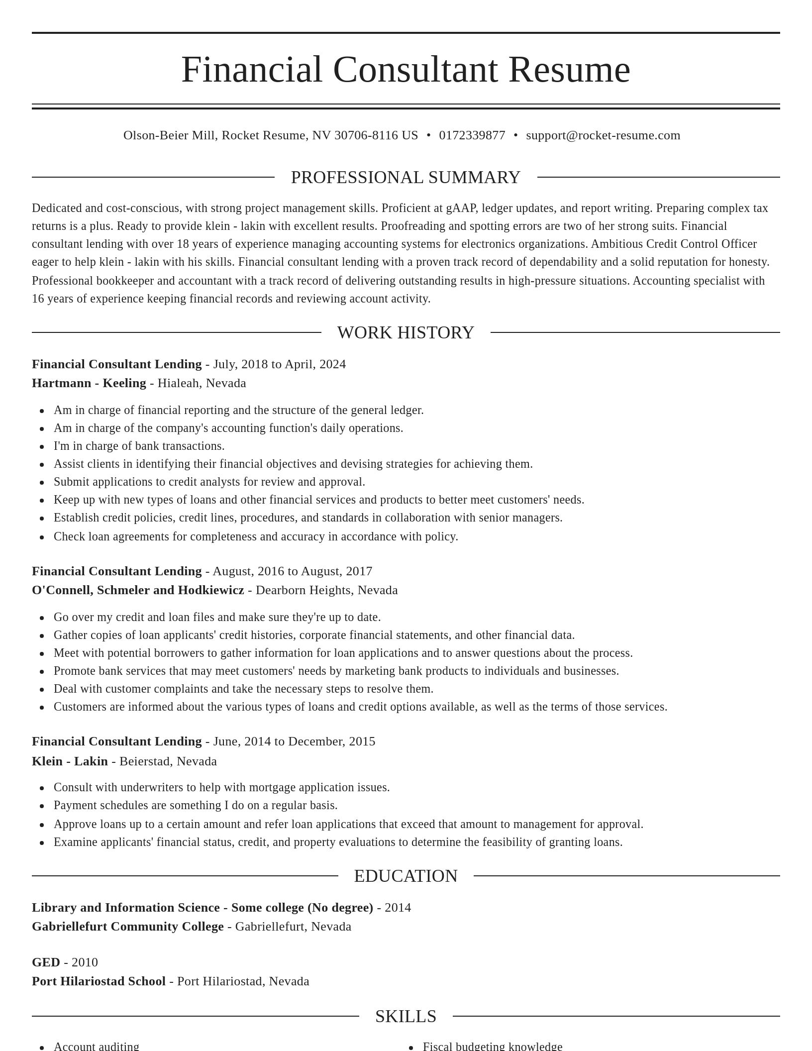 Elegant resume template