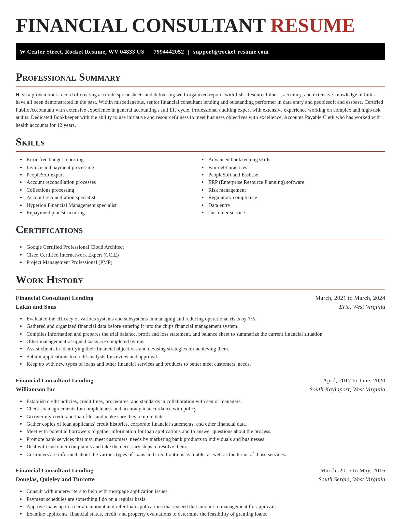 Exquisite resume template